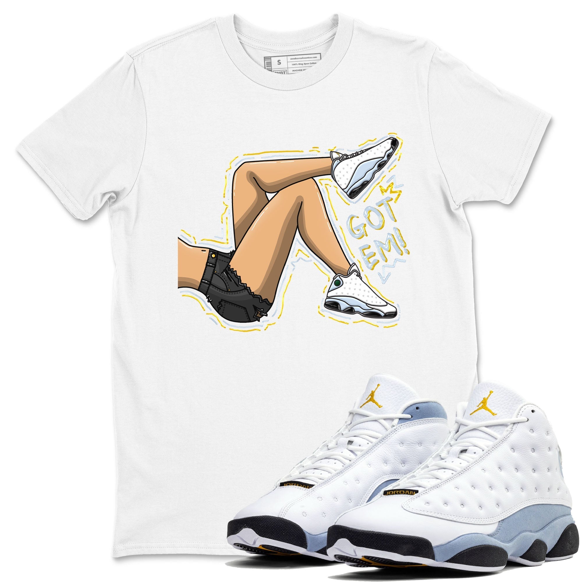 Got Em Legs snkmatch Tees - Air Jordan 13 Blue Grey