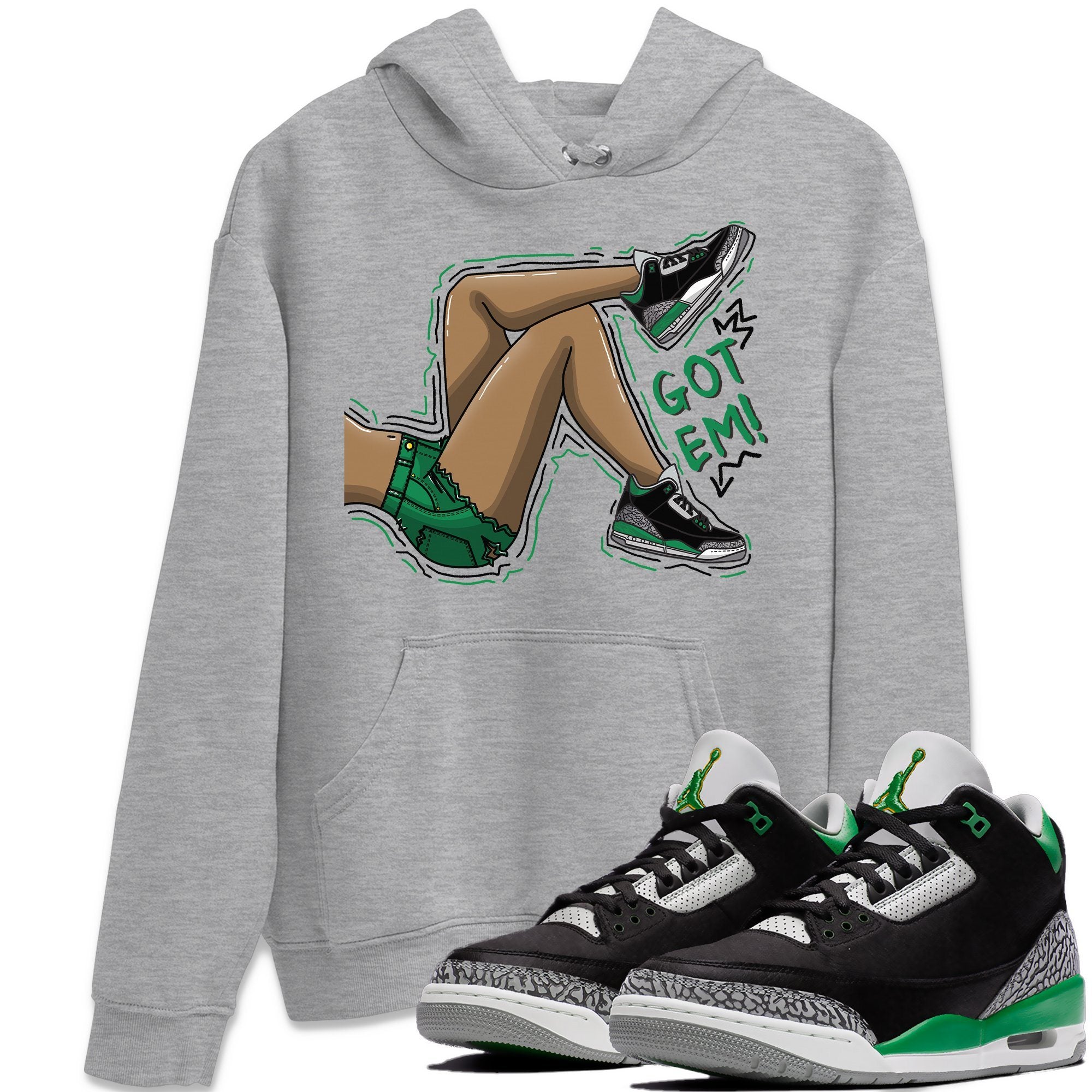 Got Em Legs Unisex Tops - Air Jordan 3 Pine Green