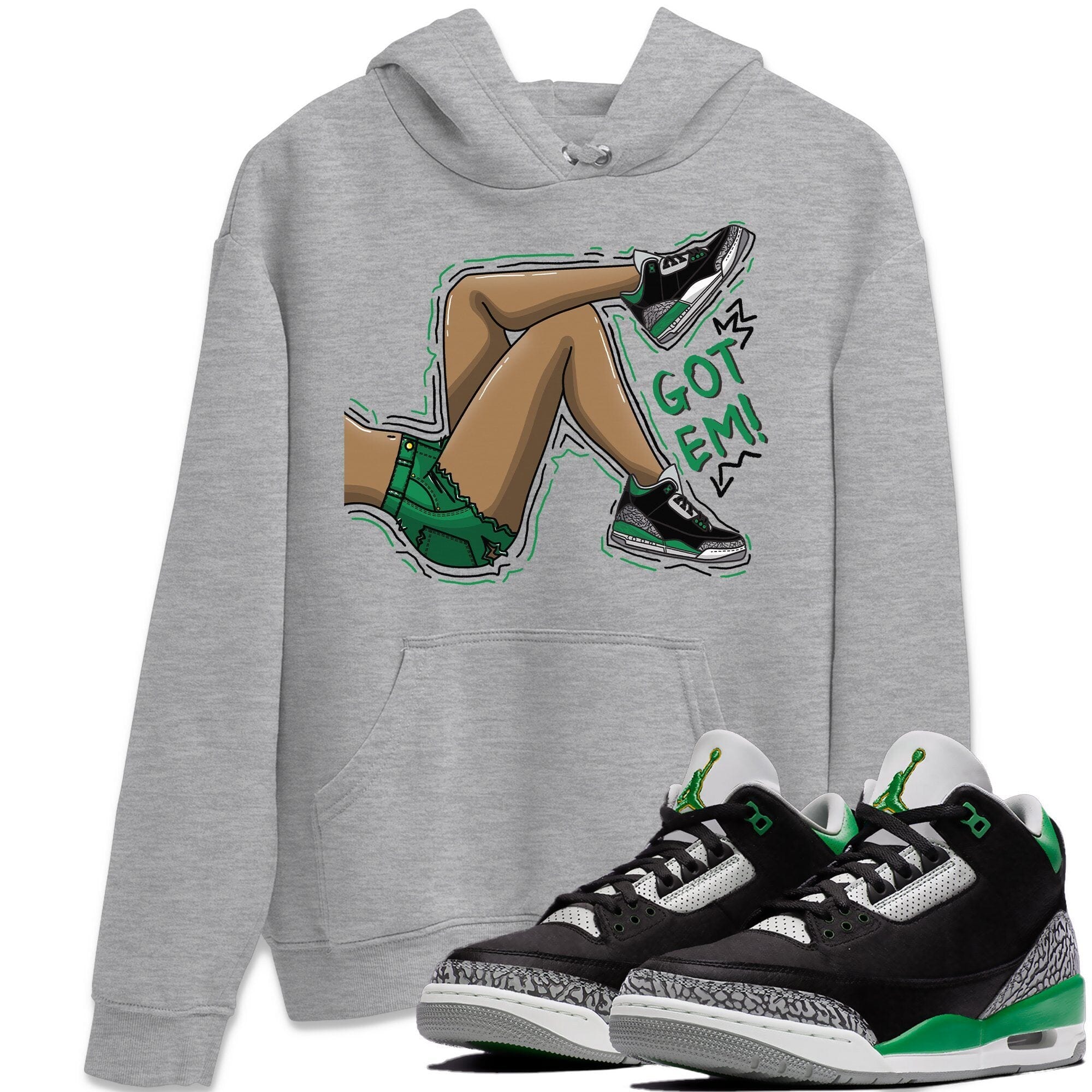 Got Em Legs Unisex Tops - Air Jordan 3 Pine Green