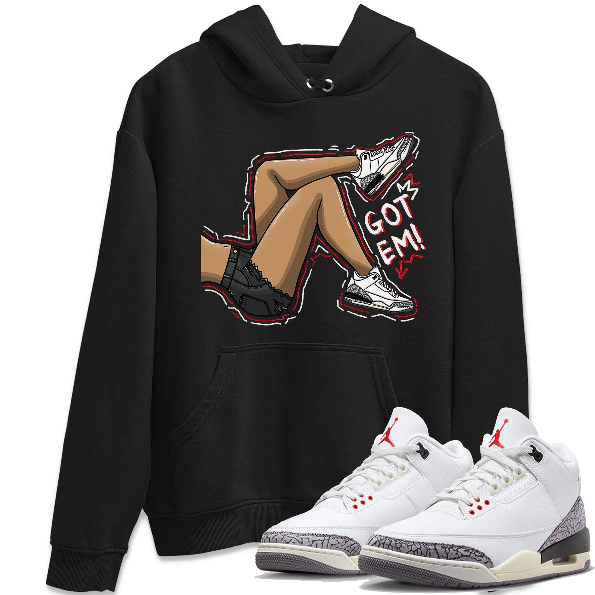 Got Em Legs Unisex Tops - Air Jordan 3 White Cement