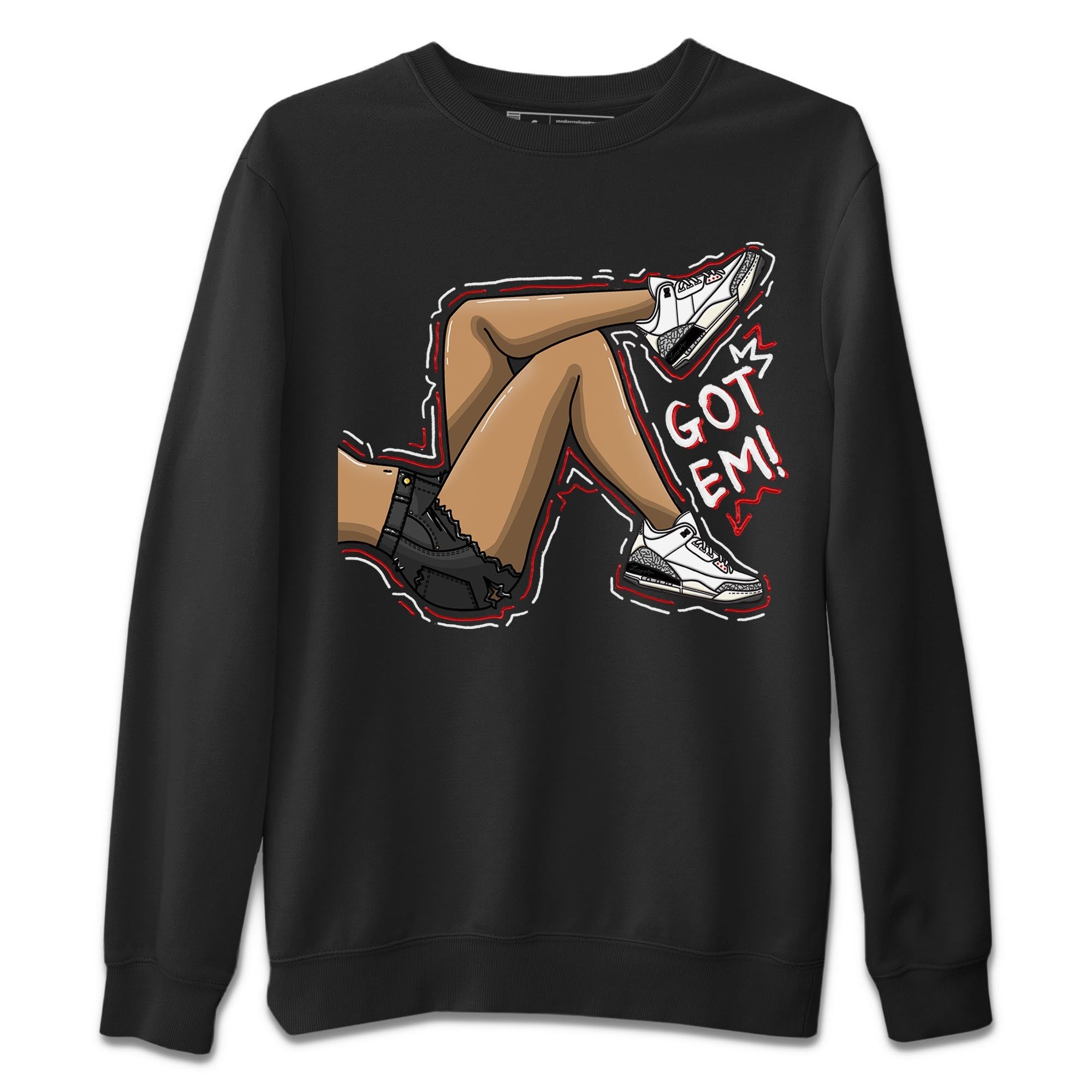 Got Em Legs Unisex Tops - Air Jordan 3 White Cement