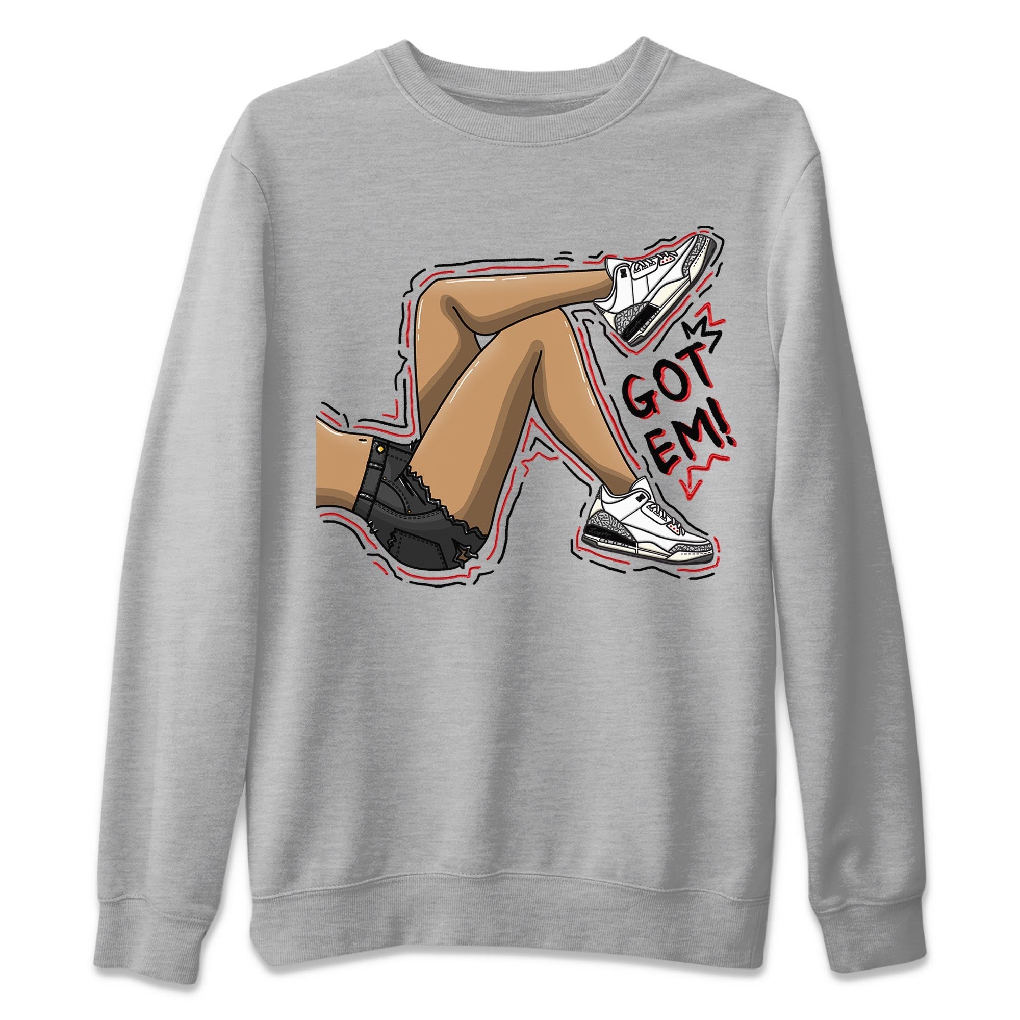 Got Em Legs Unisex Tops - Air Jordan 3 White Cement