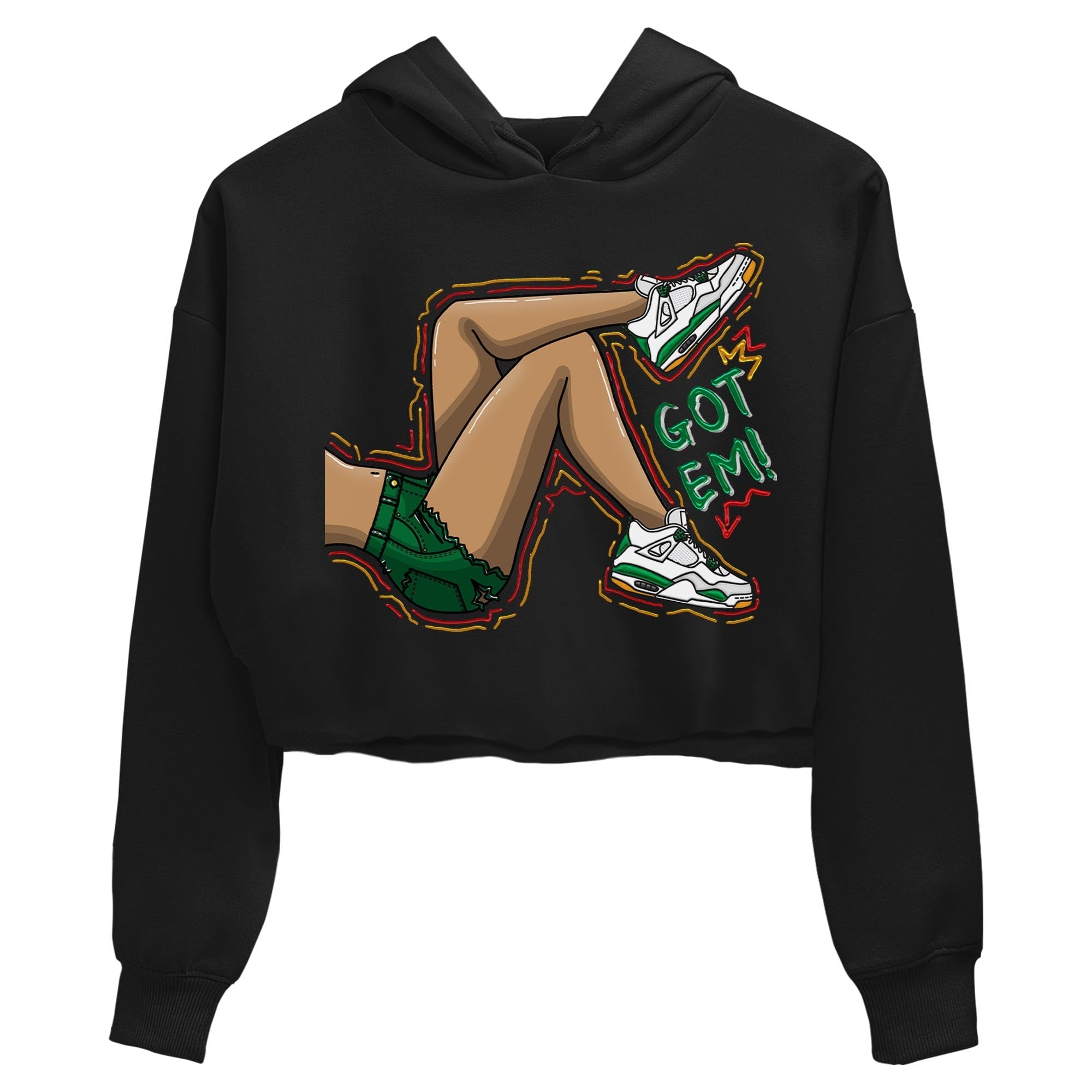 Got Em Legs Women's Tops - Air Jordan 4 Pine Green