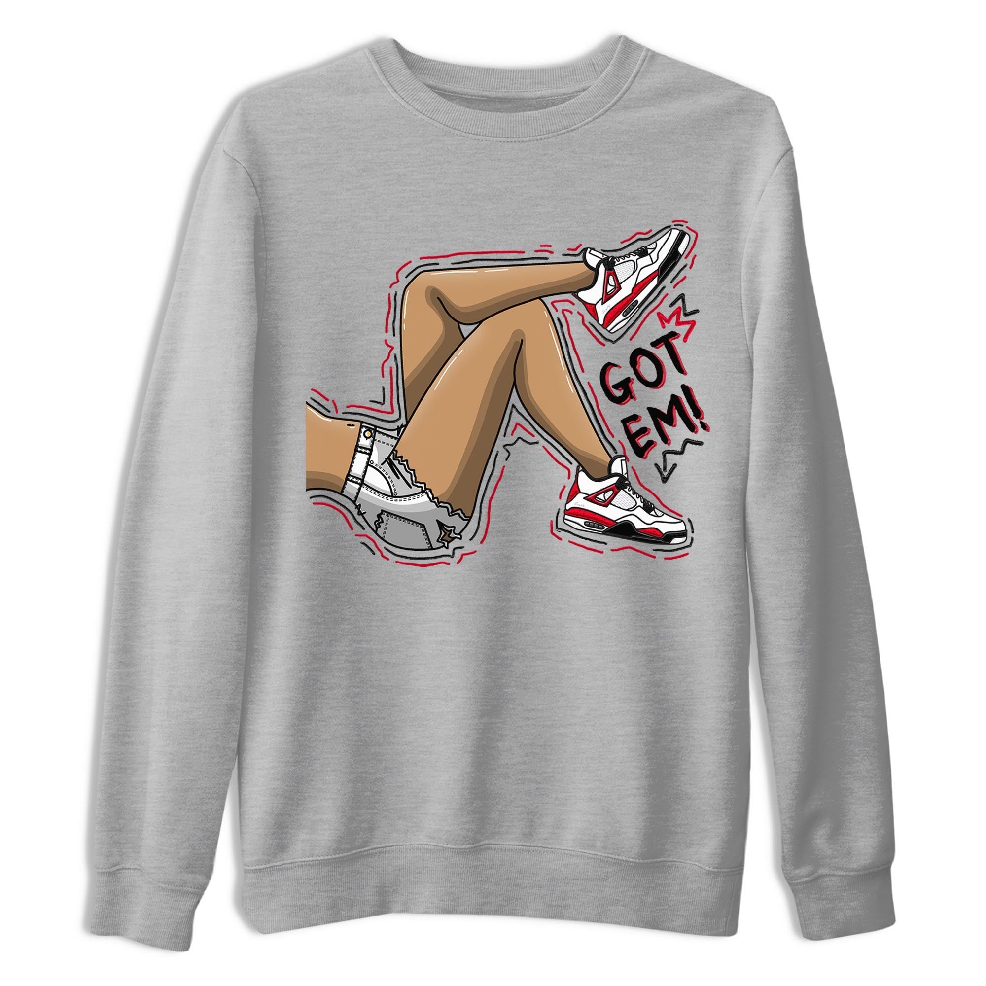 Got Em Legs snkmatch Tee - Air Jordan 4 Red Cement