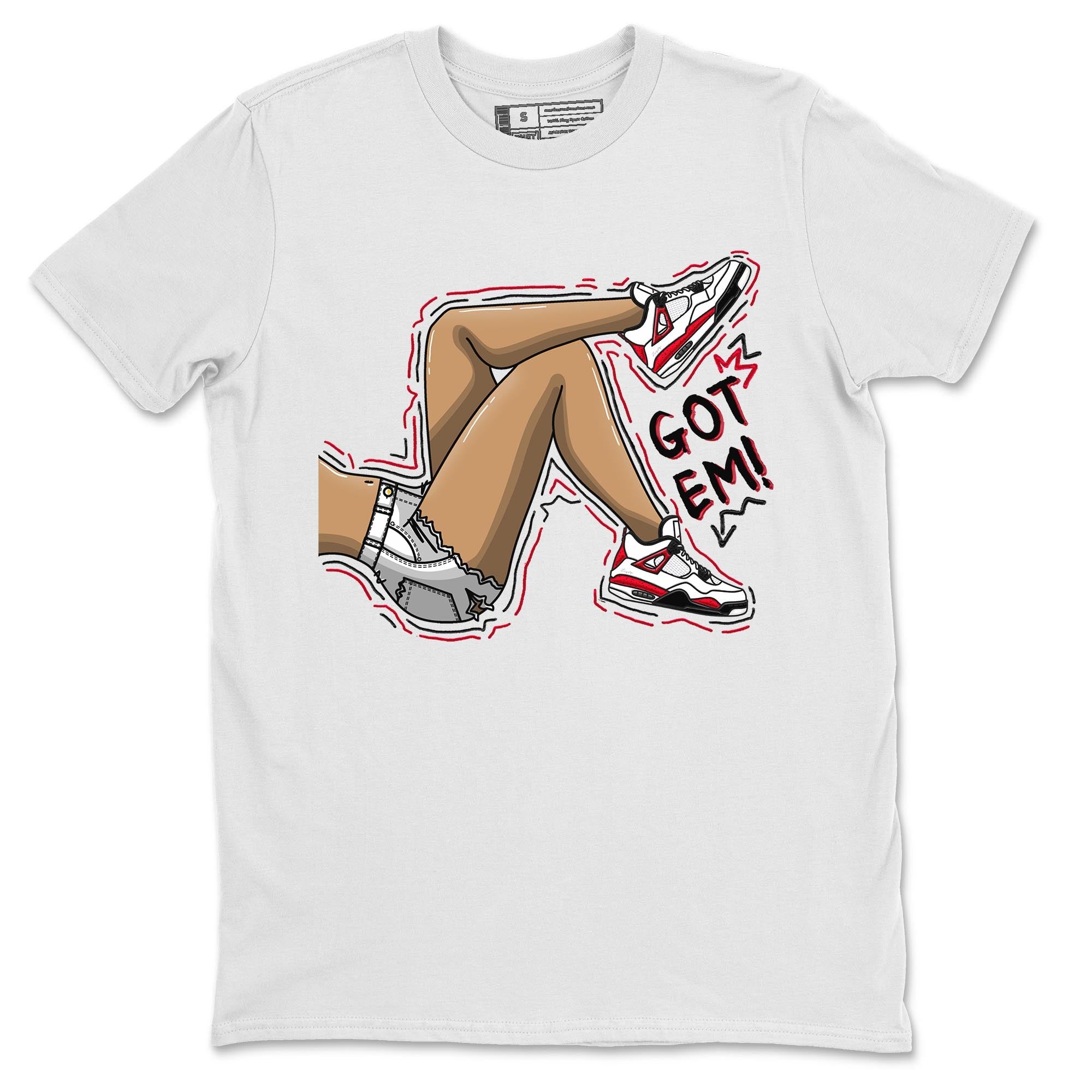Got Em Legs snkmatch Tee - Air Jordan 4 Red Cement