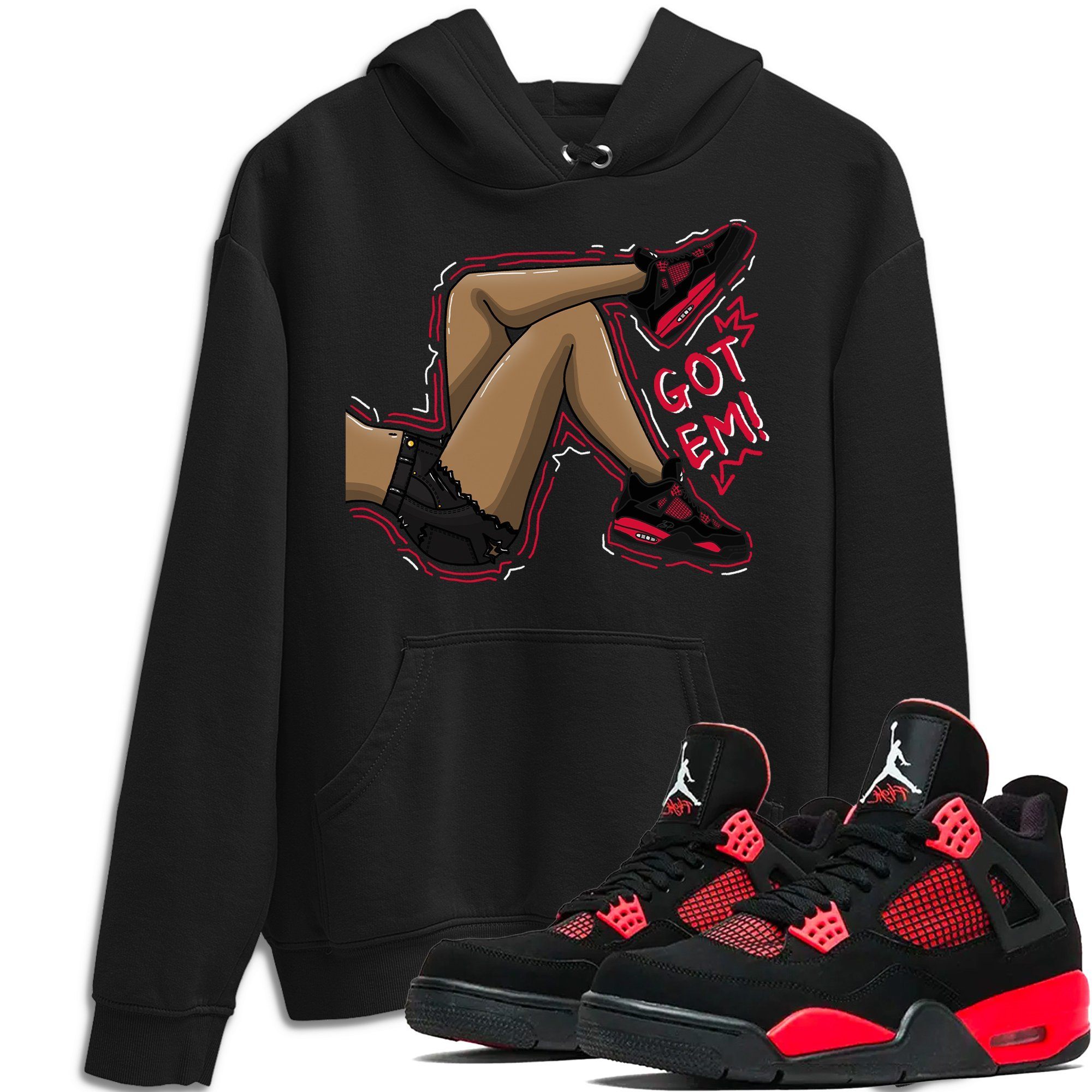 Got Em Legs Unisex Tops - Air Jordan 4 Red Thunder