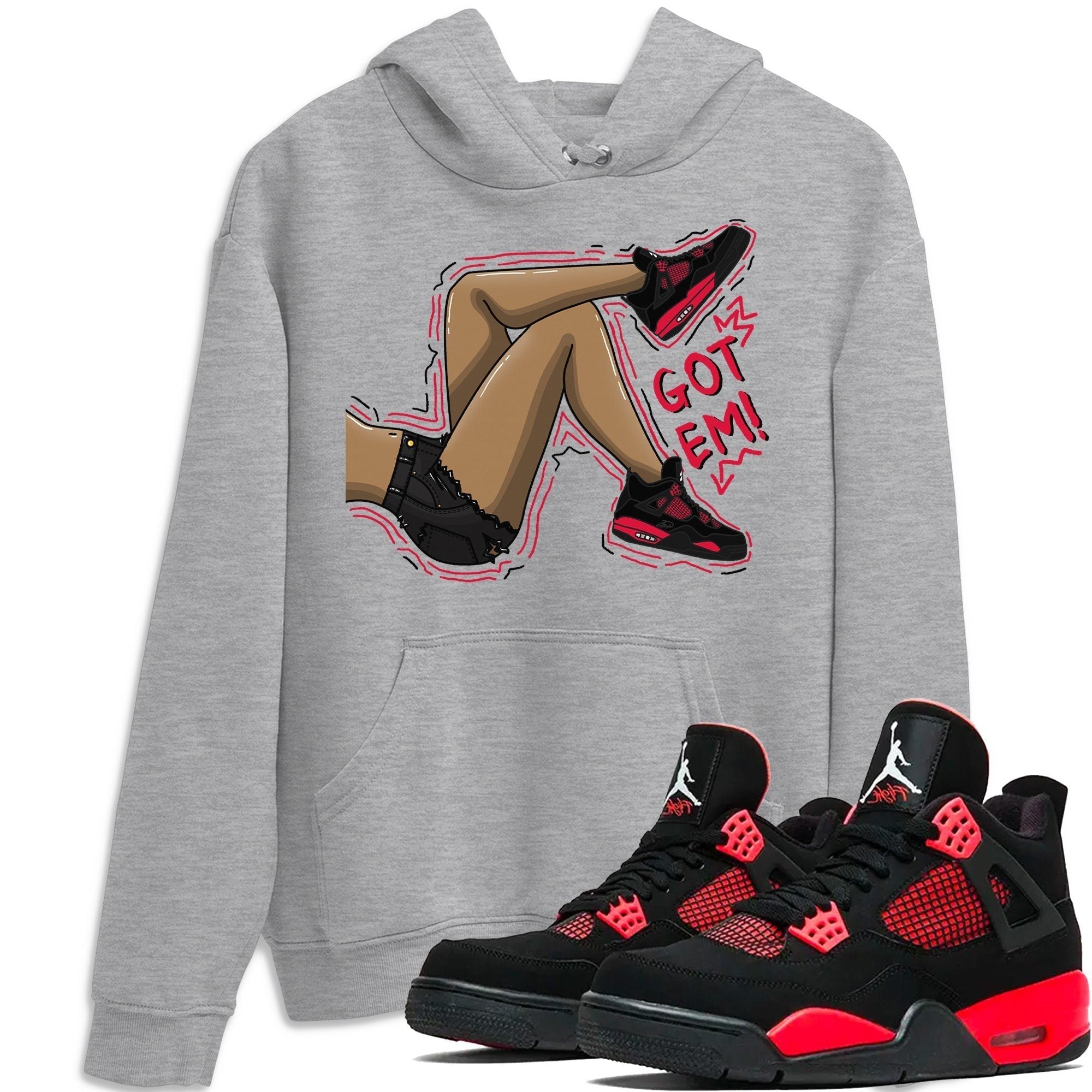 Got Em Legs Unisex Tops - Air Jordan 4 Red Thunder