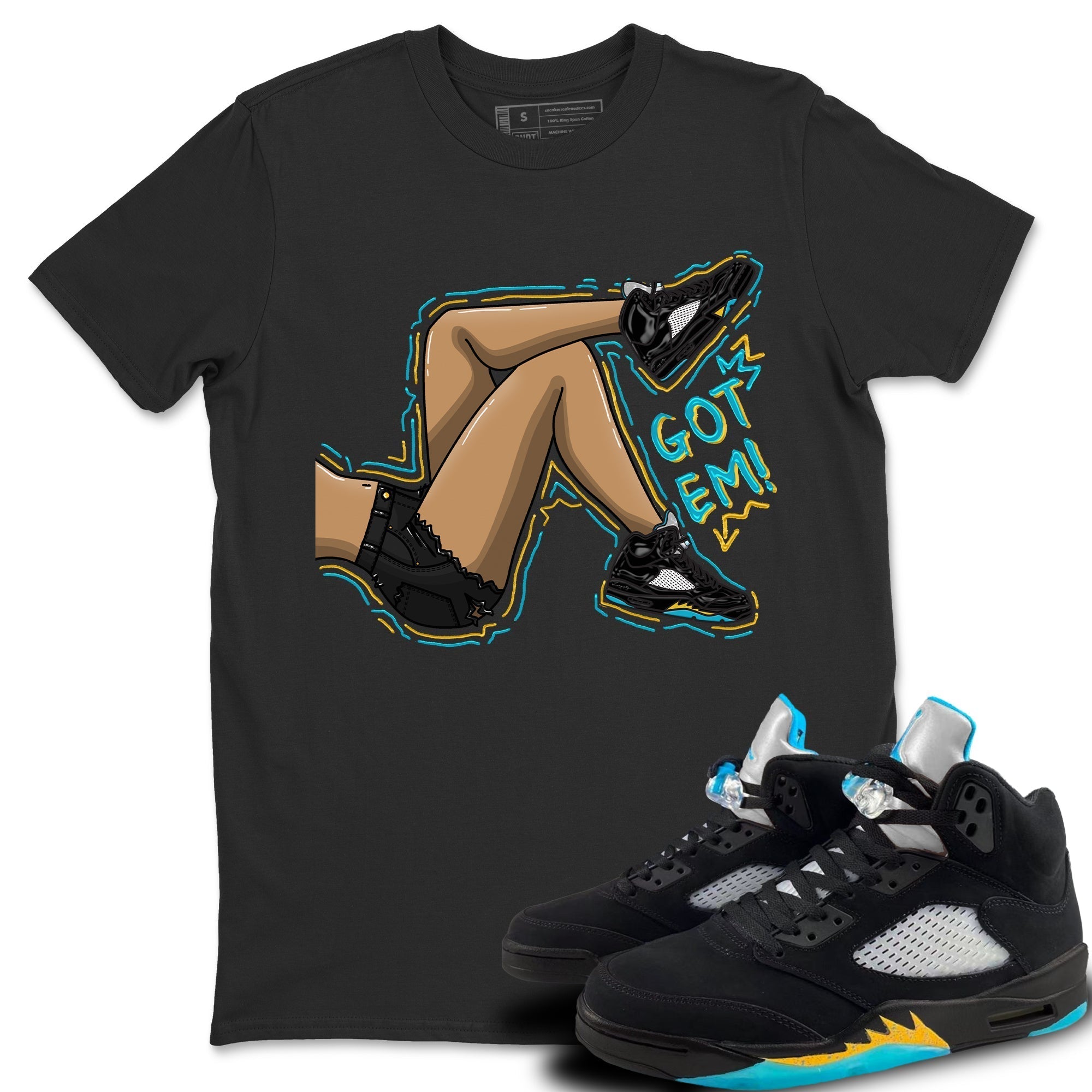 Got Em Legs Unisex Tops - Air Jordan 5 Aqua