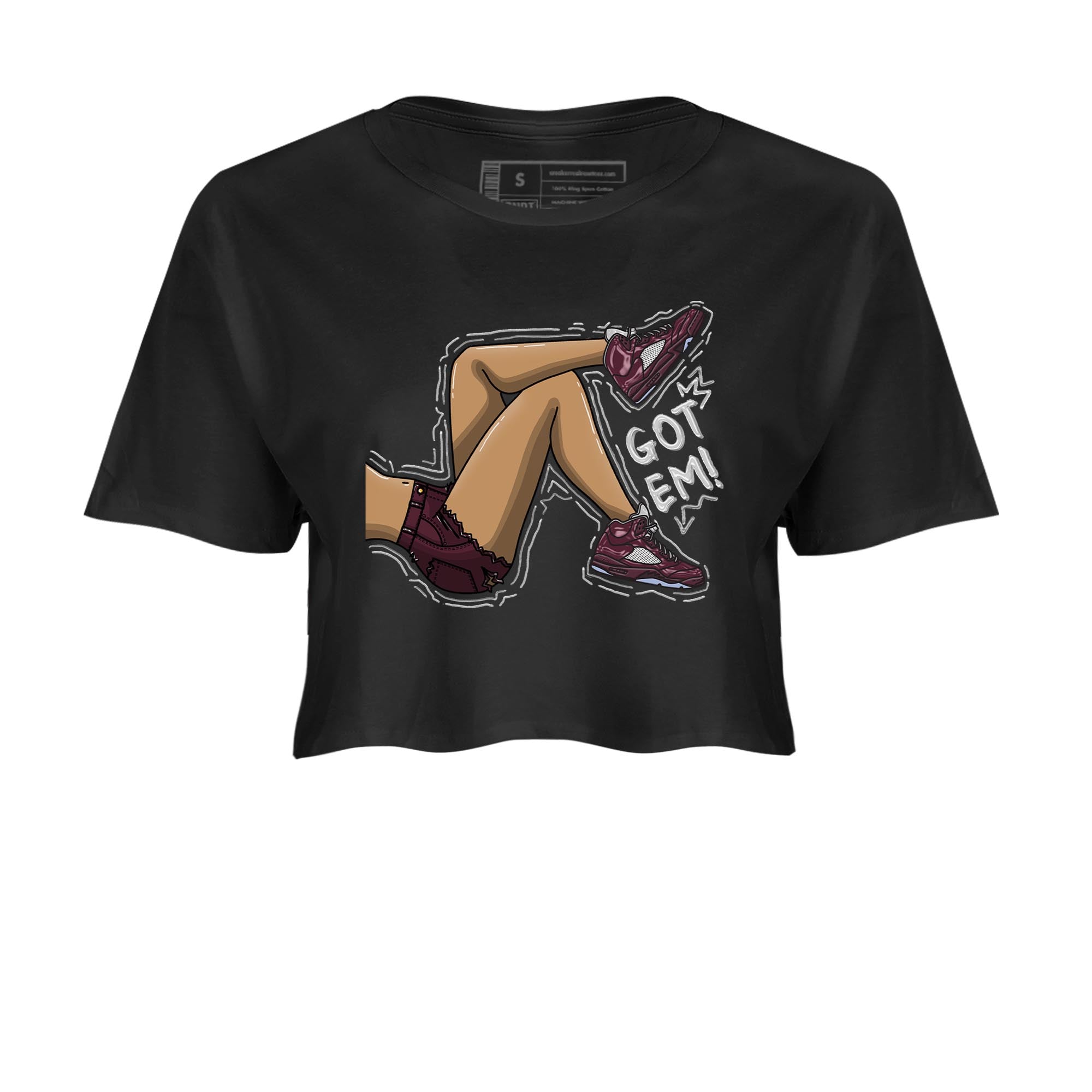 Got Em Legs snkmatch Women's Top - Air Jordan 5 Burgundy