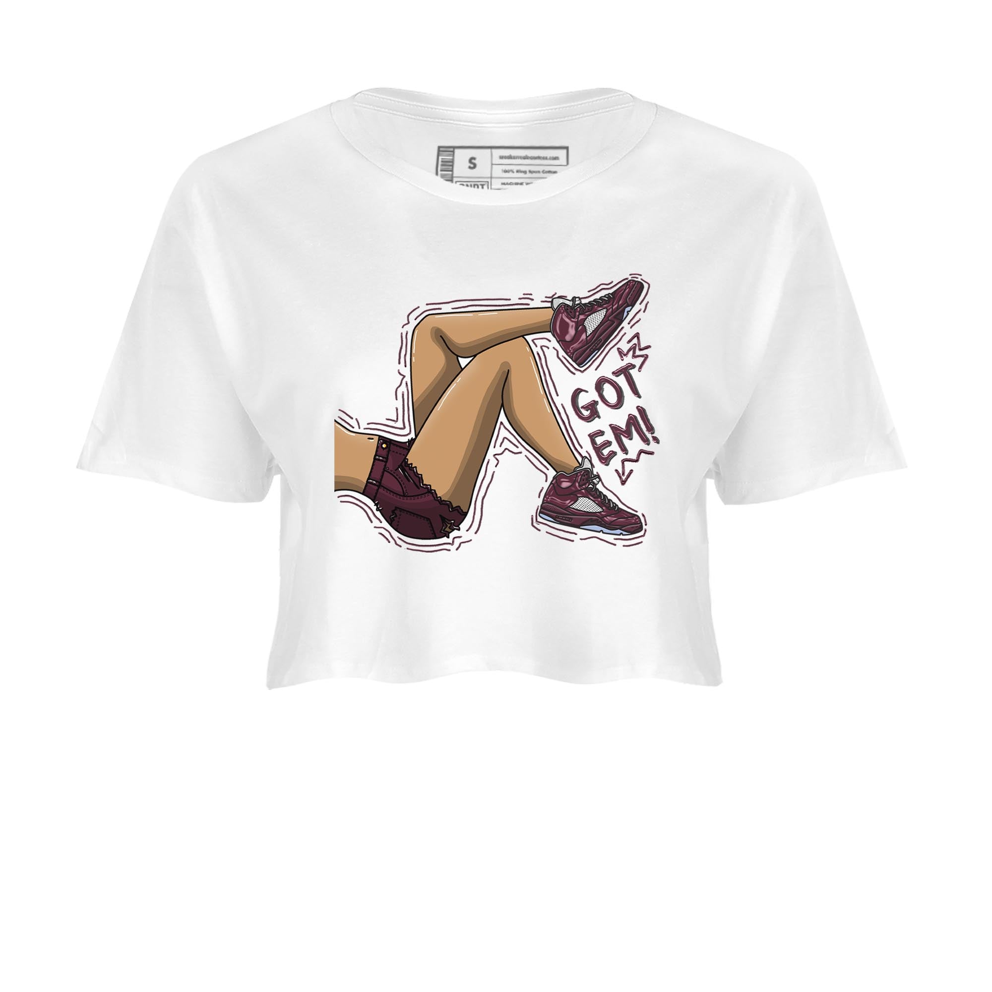 Got Em Legs snkmatch Women's Top - Air Jordan 5 Burgundy