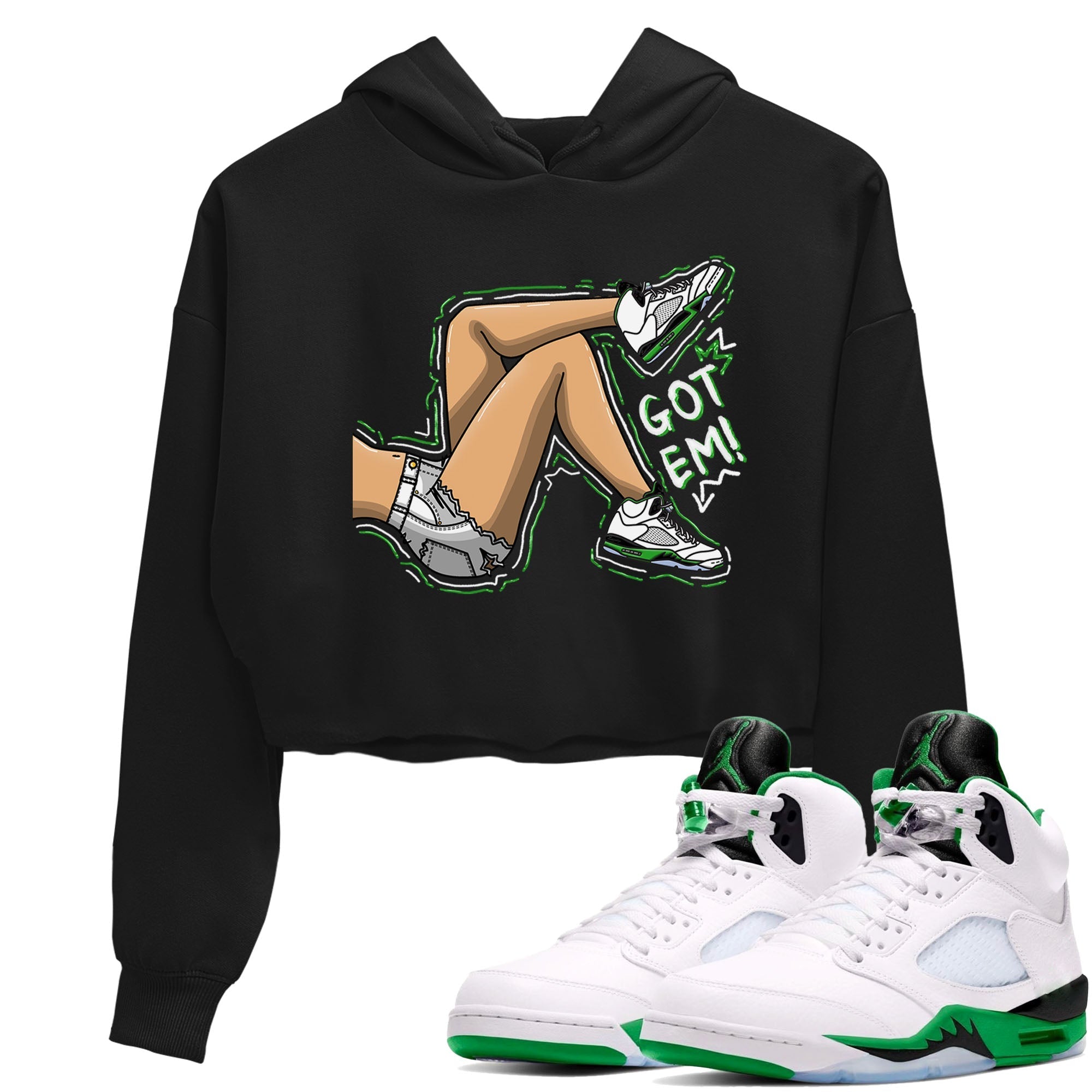 Got Em Legs snkmatch Women's Top - Air Jordan 5 Lucky Green