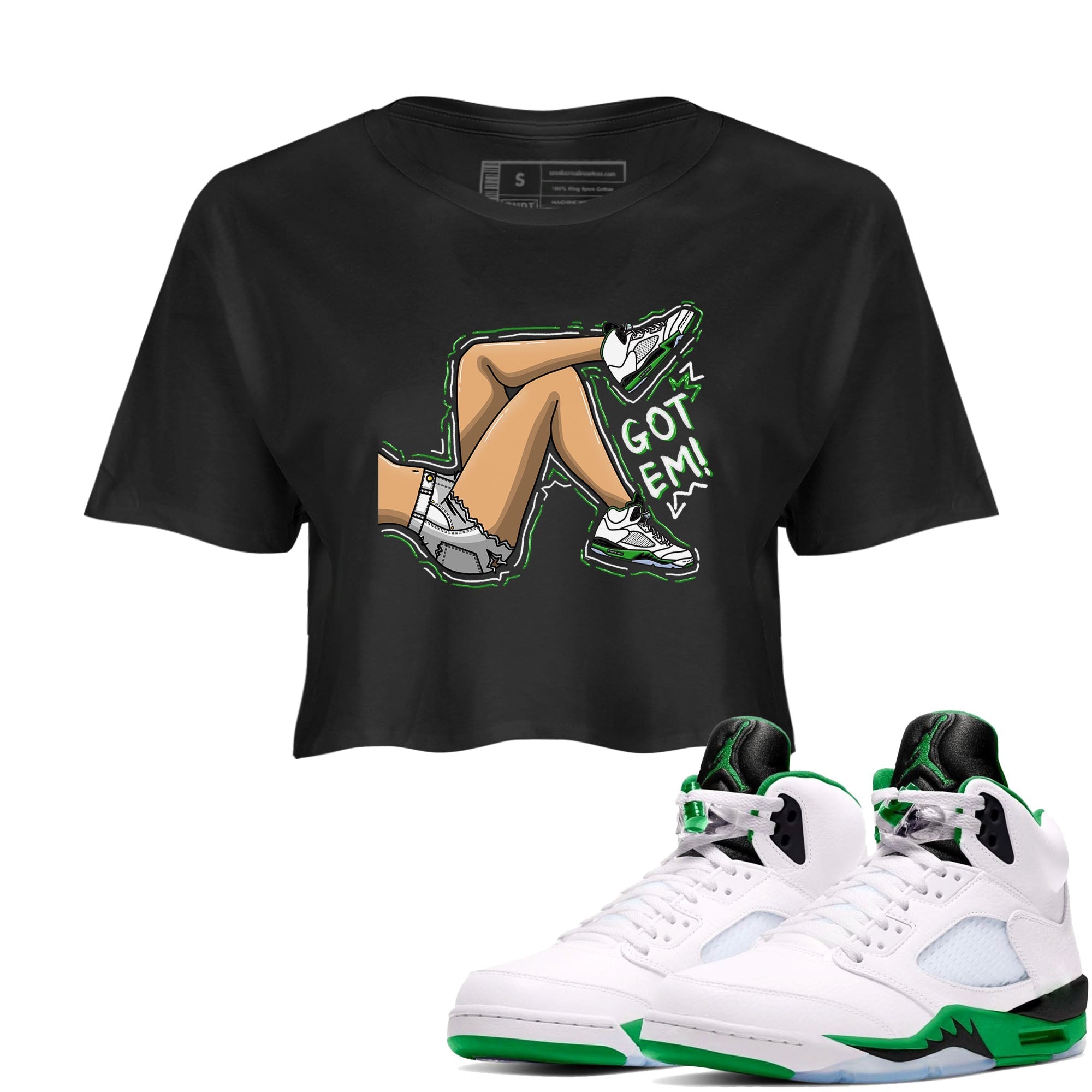 Got Em Legs snkmatch Women's Top - Air Jordan 5 Lucky Green