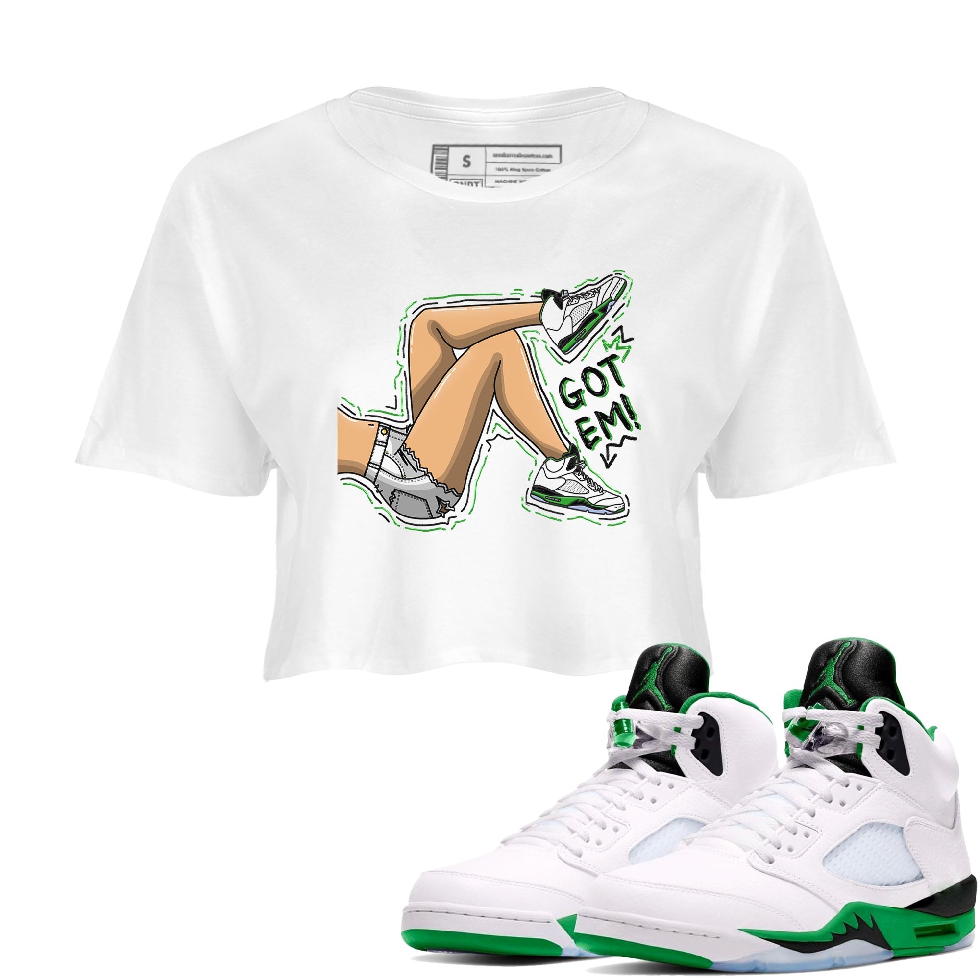 Got Em Legs snkmatch Women's Top - Air Jordan 5 Lucky Green