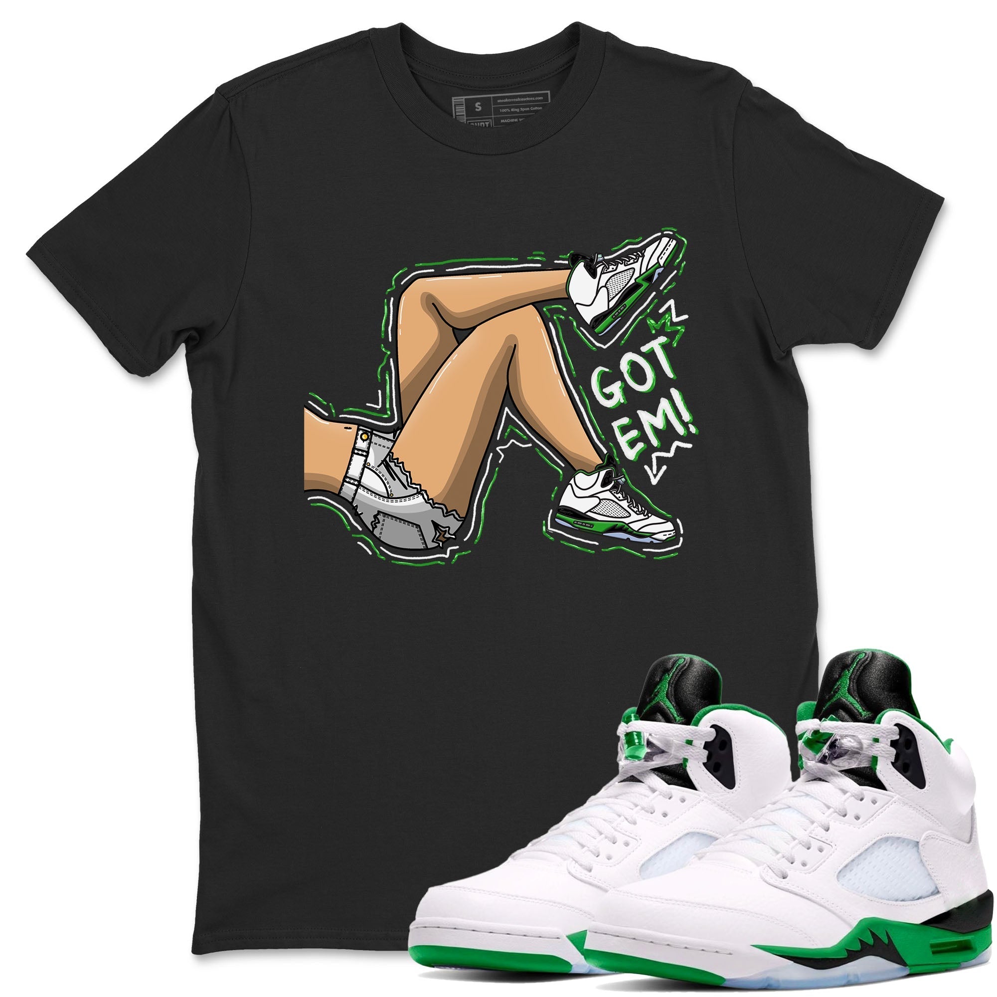 Got Em Legs snkmatch Tees - Air Jordan 5 Lucky Green