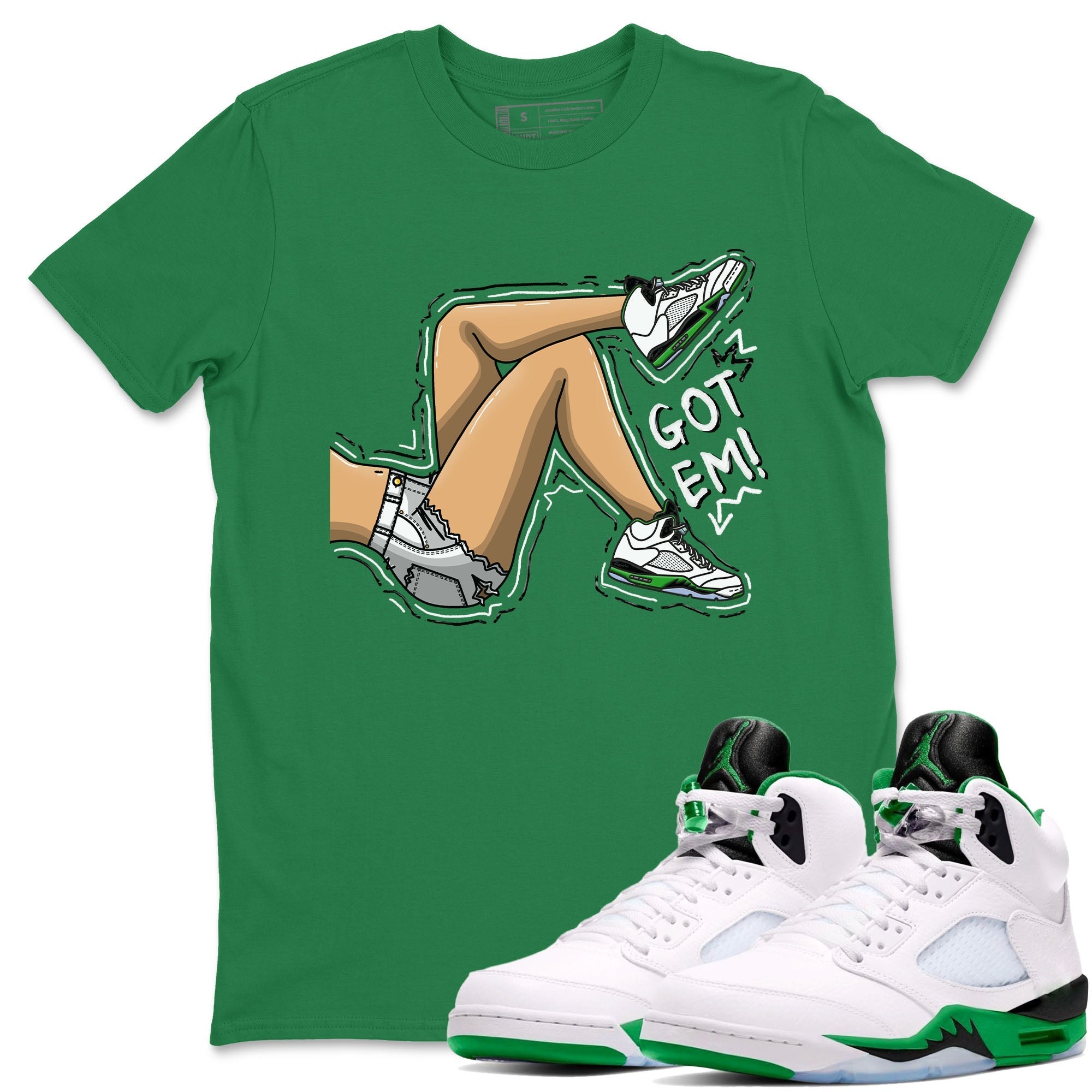 Got Em Legs snkmatch Tees - Air Jordan 5 Lucky Green