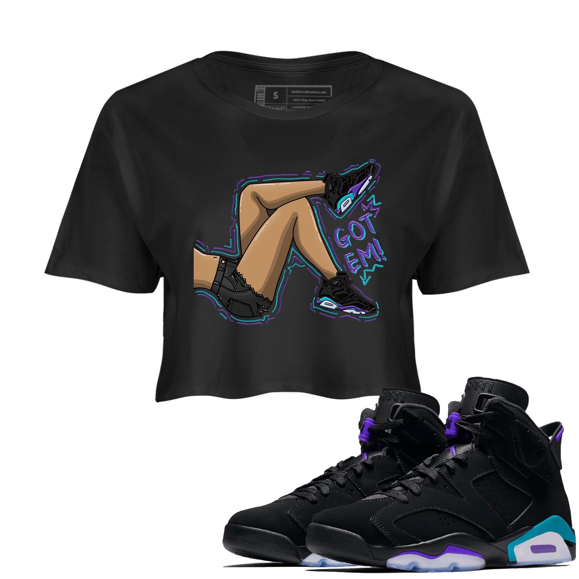 Got Em Legs snkmatch Women's Top - Air Jordan 6 Aqua