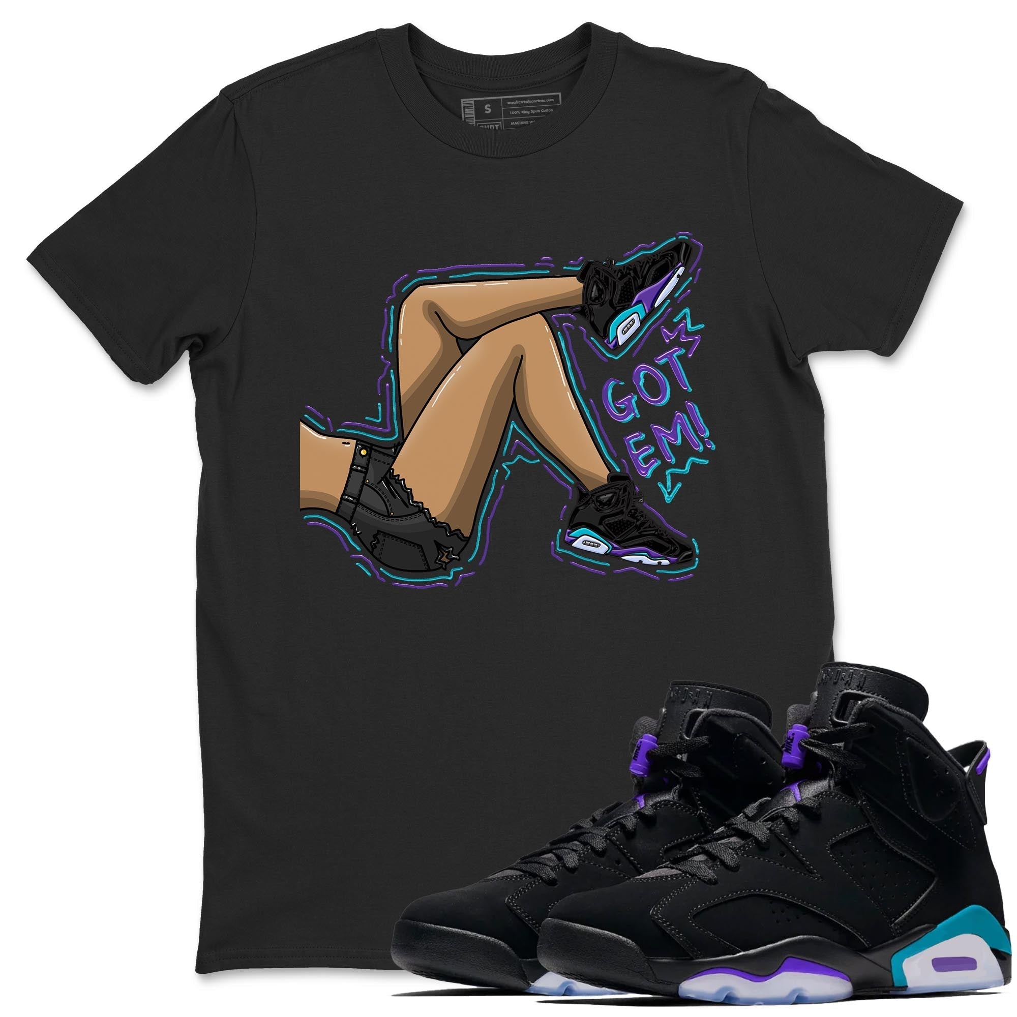 Got Em Legs snkmatch Tee - Air Jordan 6 Aqua