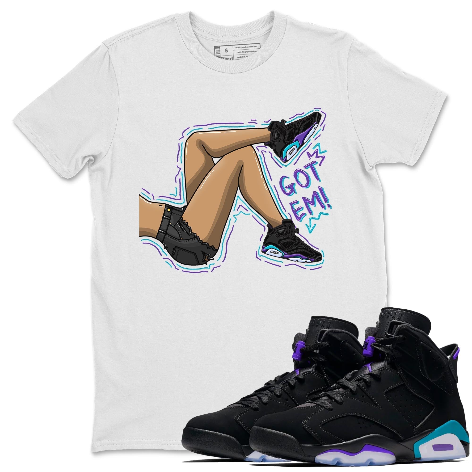 Got Em Legs snkmatch Tee - Air Jordan 6 Aqua