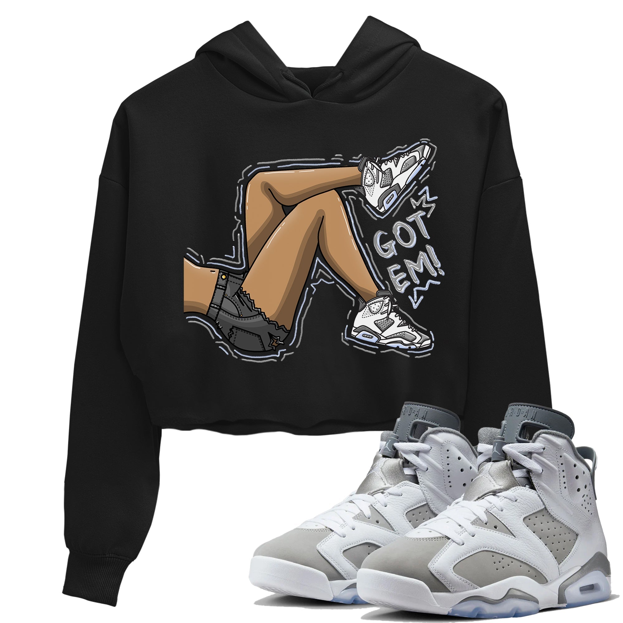 Got Em Legs Women's Tops - Air Jordan 6 Cool Grey