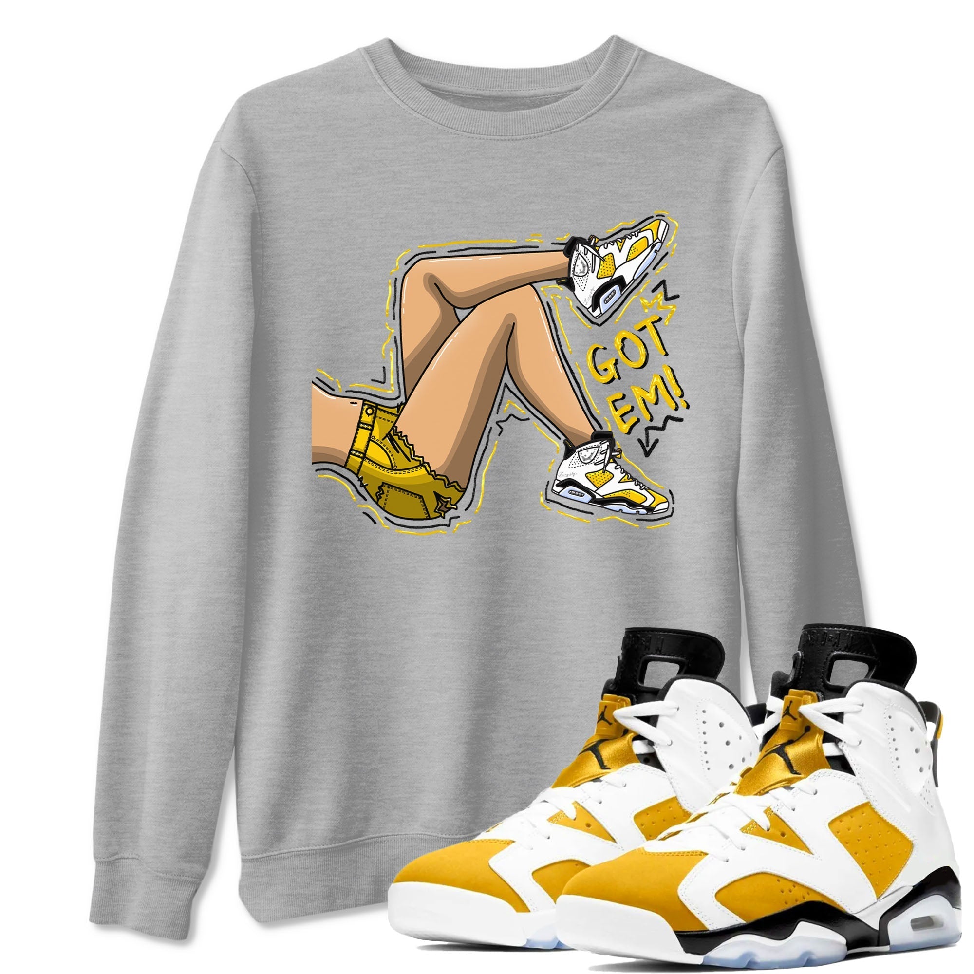 Got Em Legs snkmatch Tees - Air Jordan 6 Yellow Ochre