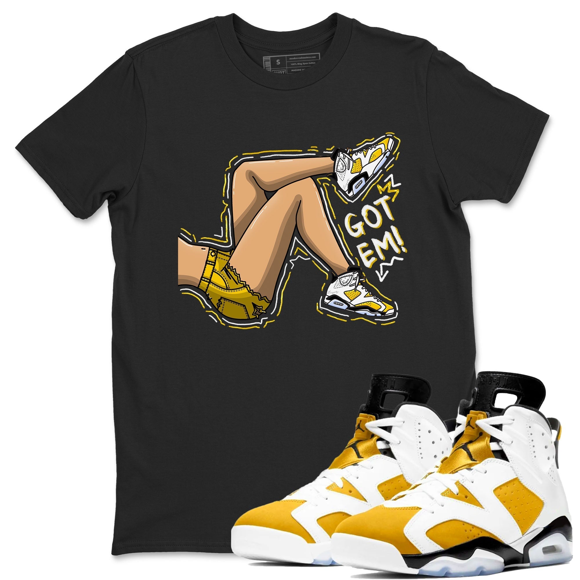 Got Em Legs snkmatch Tees - Air Jordan 6 Yellow Ochre