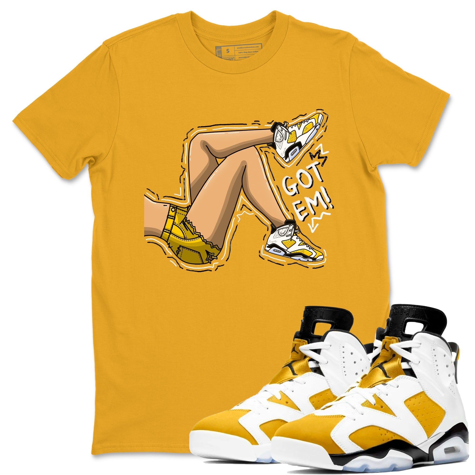 Got Em Legs snkmatch Tees - Air Jordan 6 Yellow Ochre