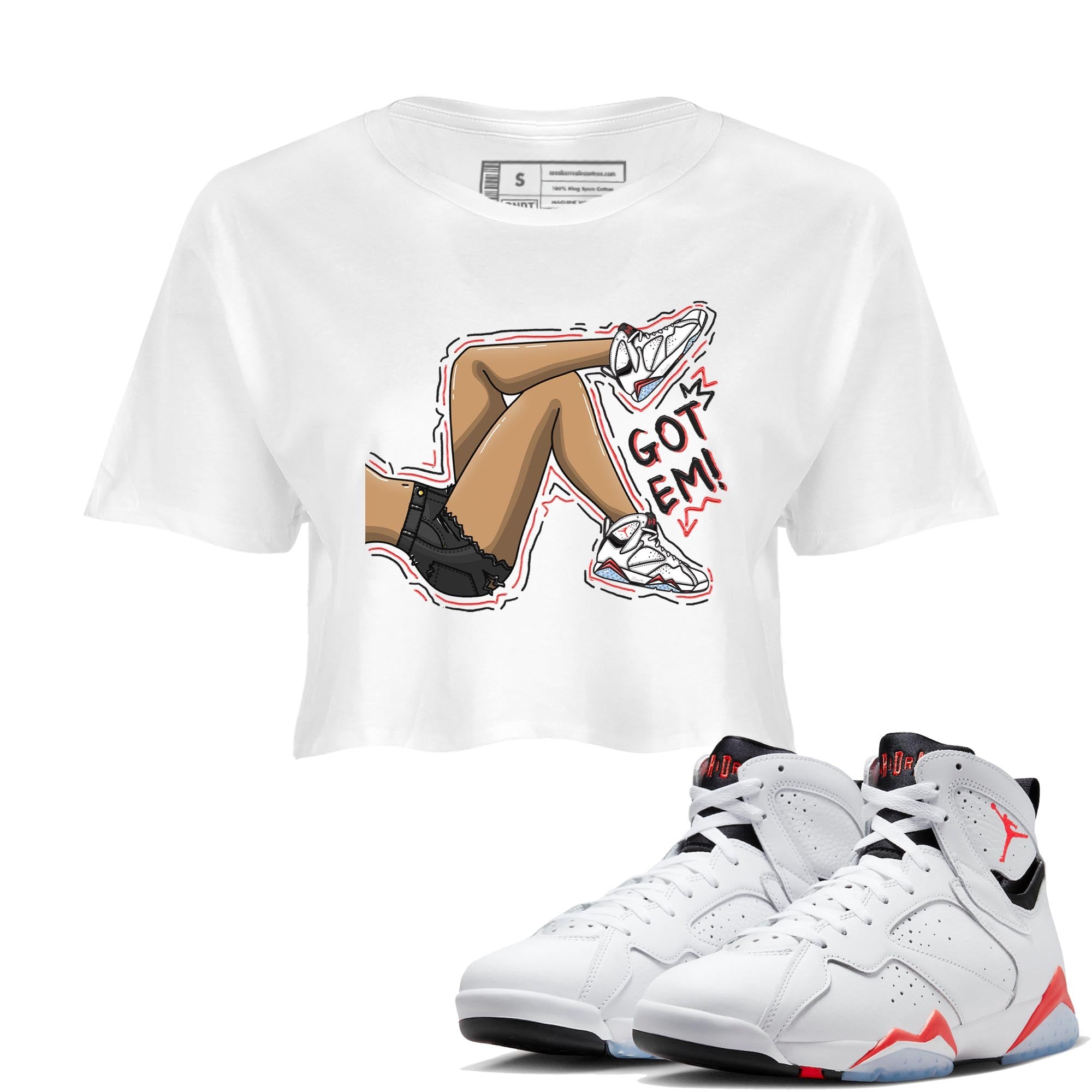 Got Em Legs snkmatch Women's Top - Air Jordan 7 White Infrared