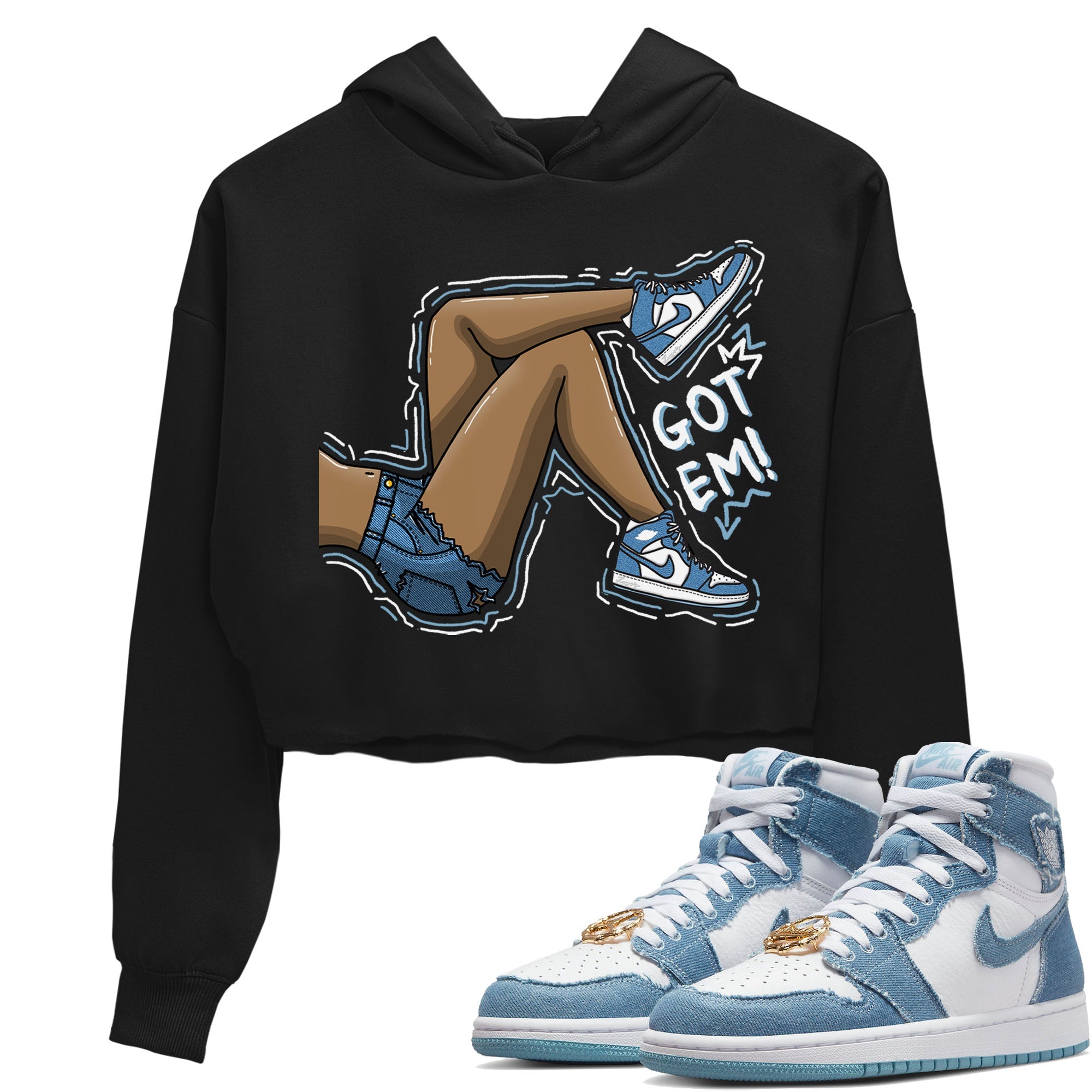 Got Em Legs Women's Tops - Air Jordan 1 Denim