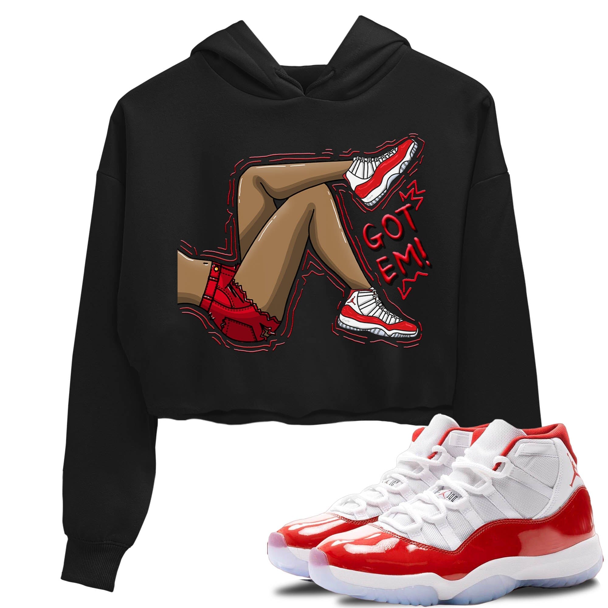 Got Em Legs Women's Tops - Air Jordan 11 Cherry