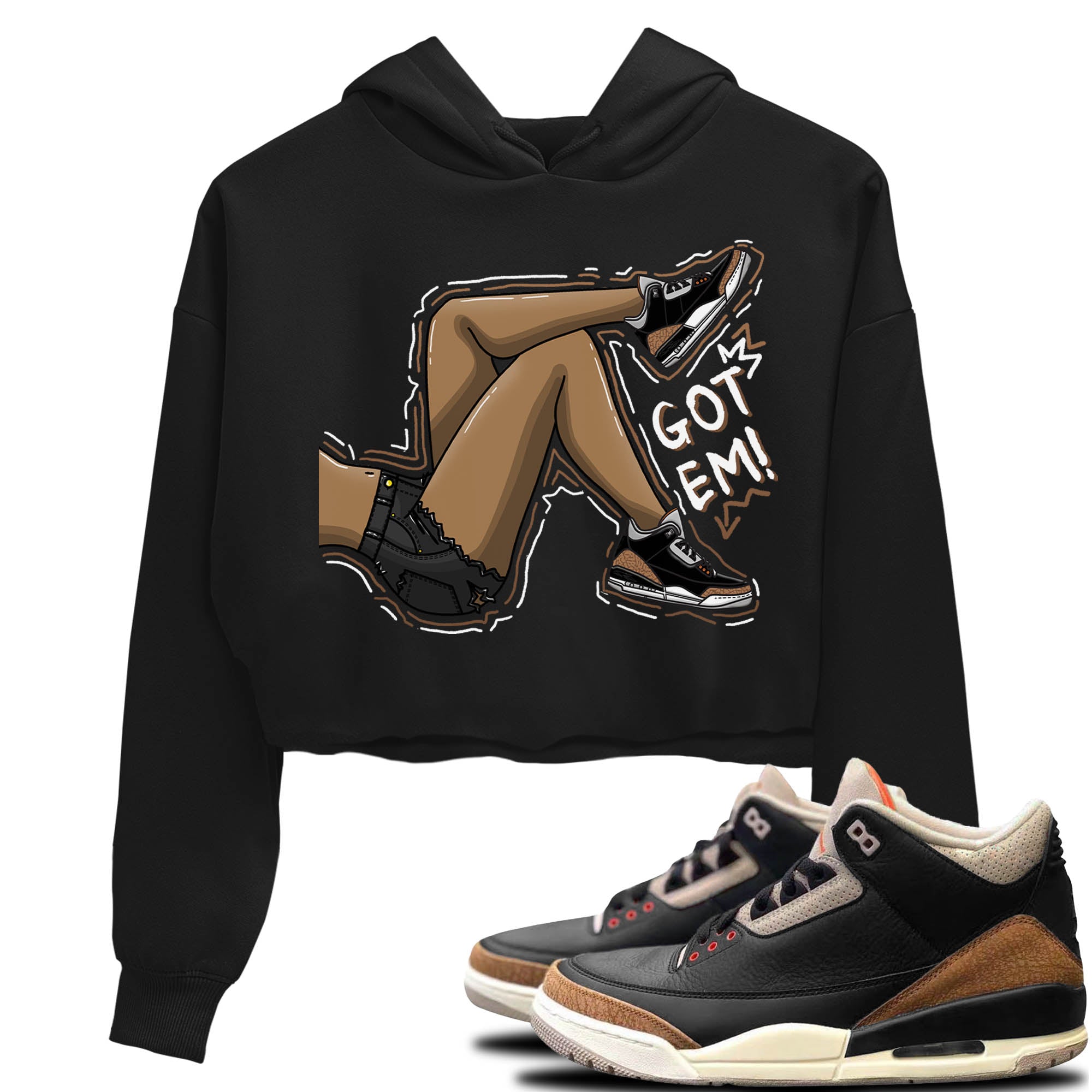 Got Em Legs Women's Tops - Air Jordan 3 Desert Elephant