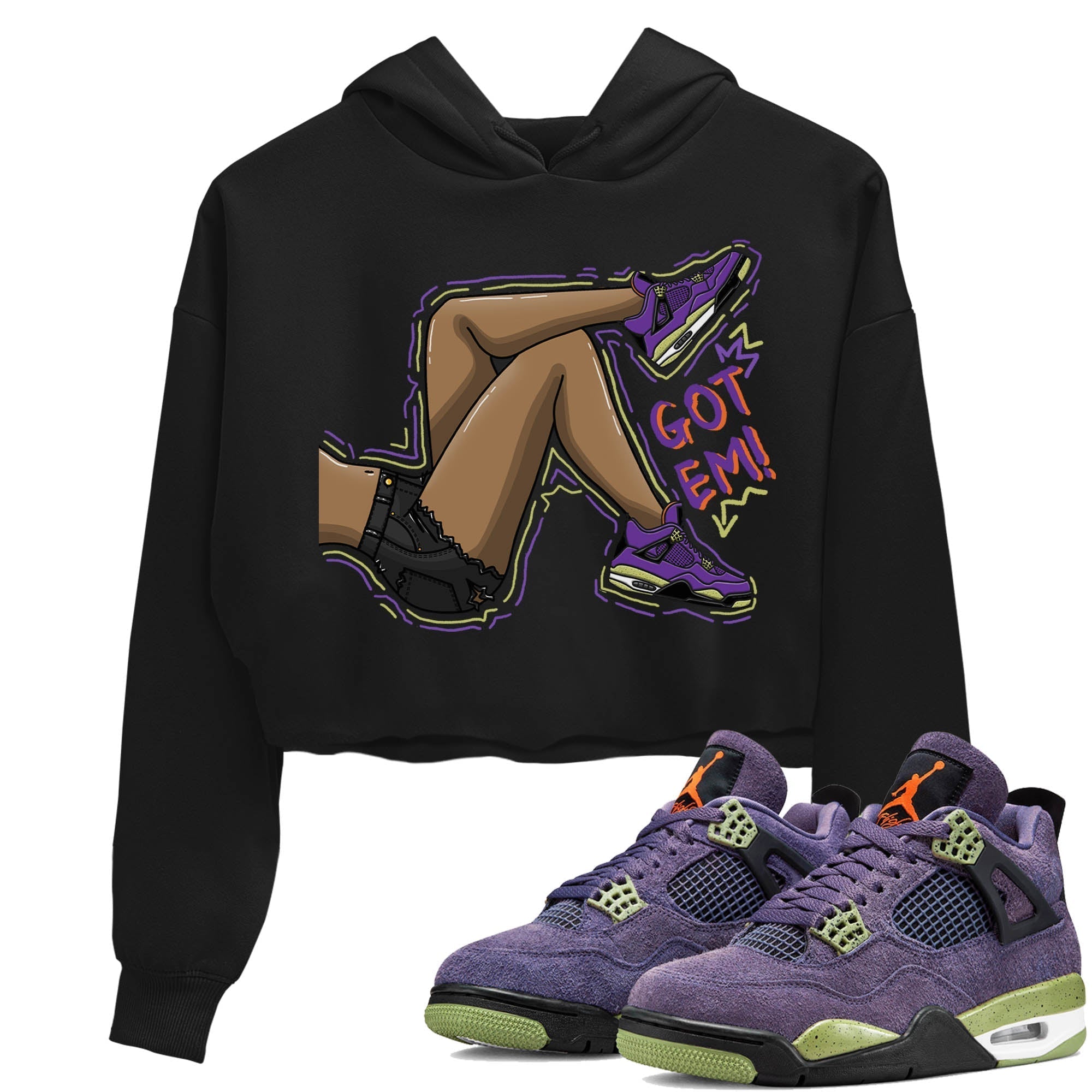 Got Em Legs Women's Tops - Air Jordan 4 Canyon Purple