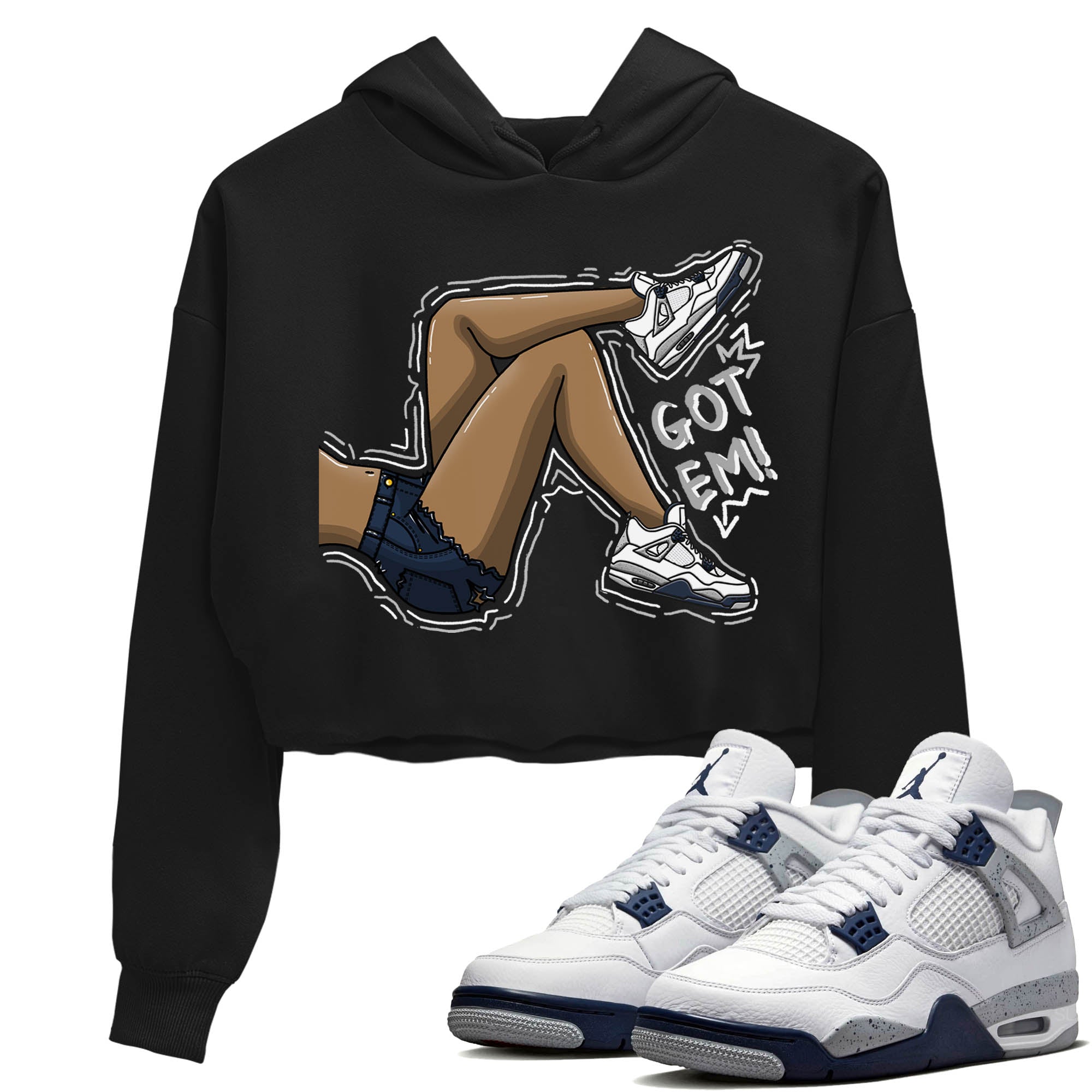 Got Em Legs Women's Tops - Air Jordan 4 Midnight Navy