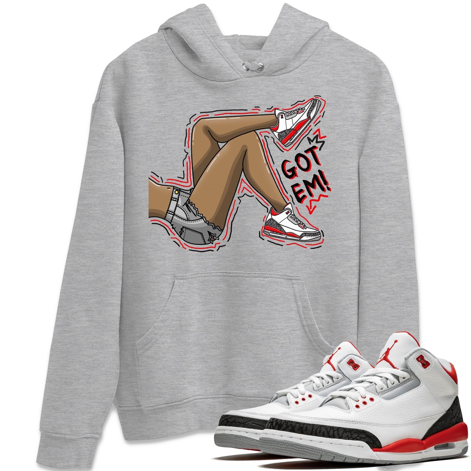 Got Em Legs Unisex Tops - Air Jordan 3 Fire Red