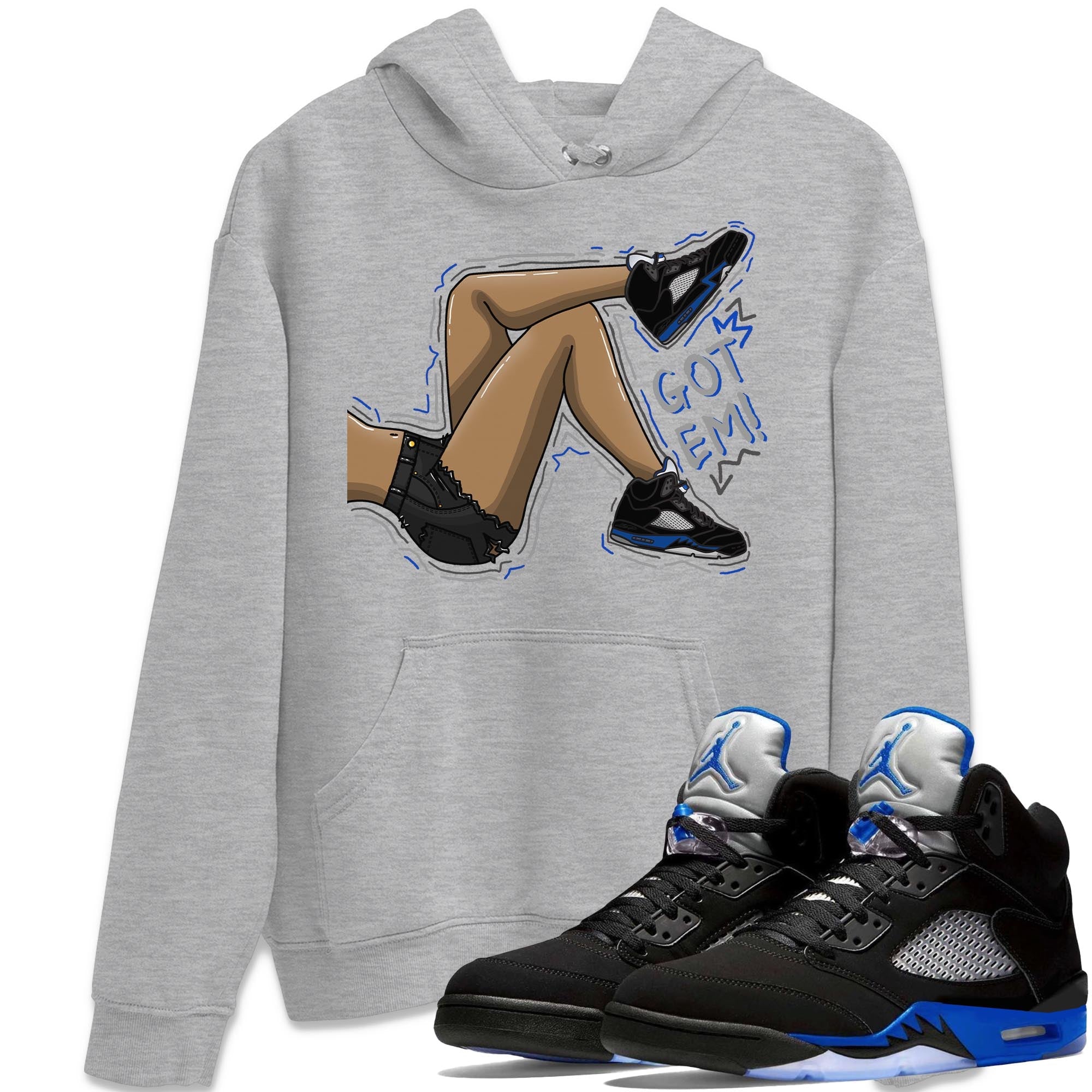 Got Em Legs Unisex Tops - Air Jordan 5 Racer Blue