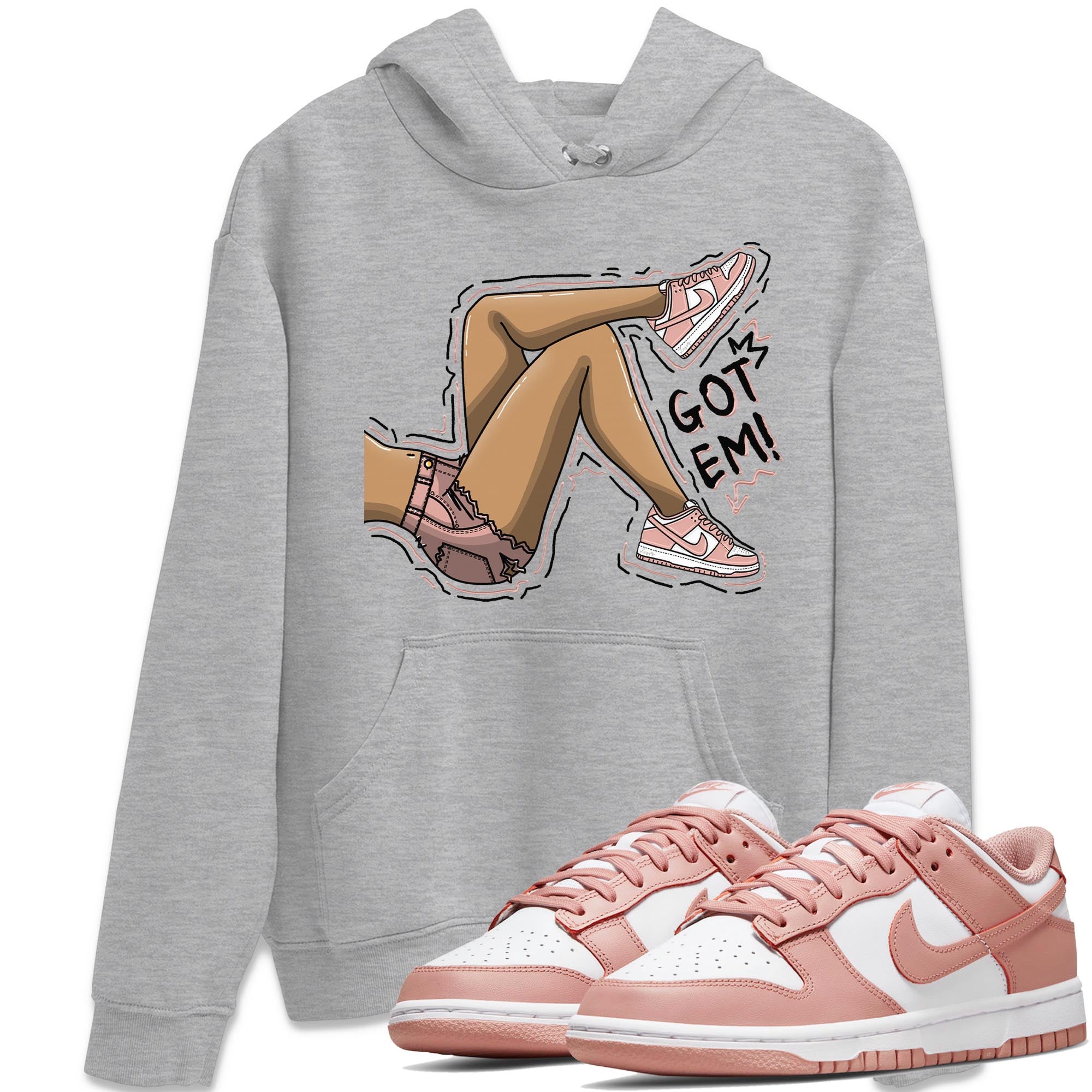 Got Em Legs snkmatch Tee - Dunk Rose Whisper