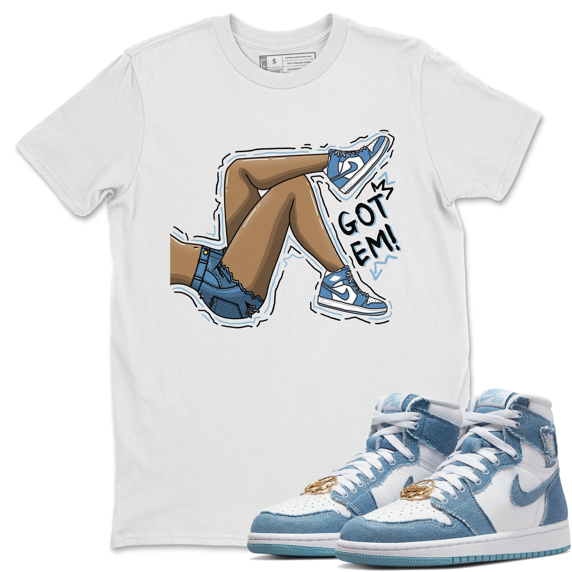 Got Em Legs Unisex Tops - Air Jordan 1 Denim