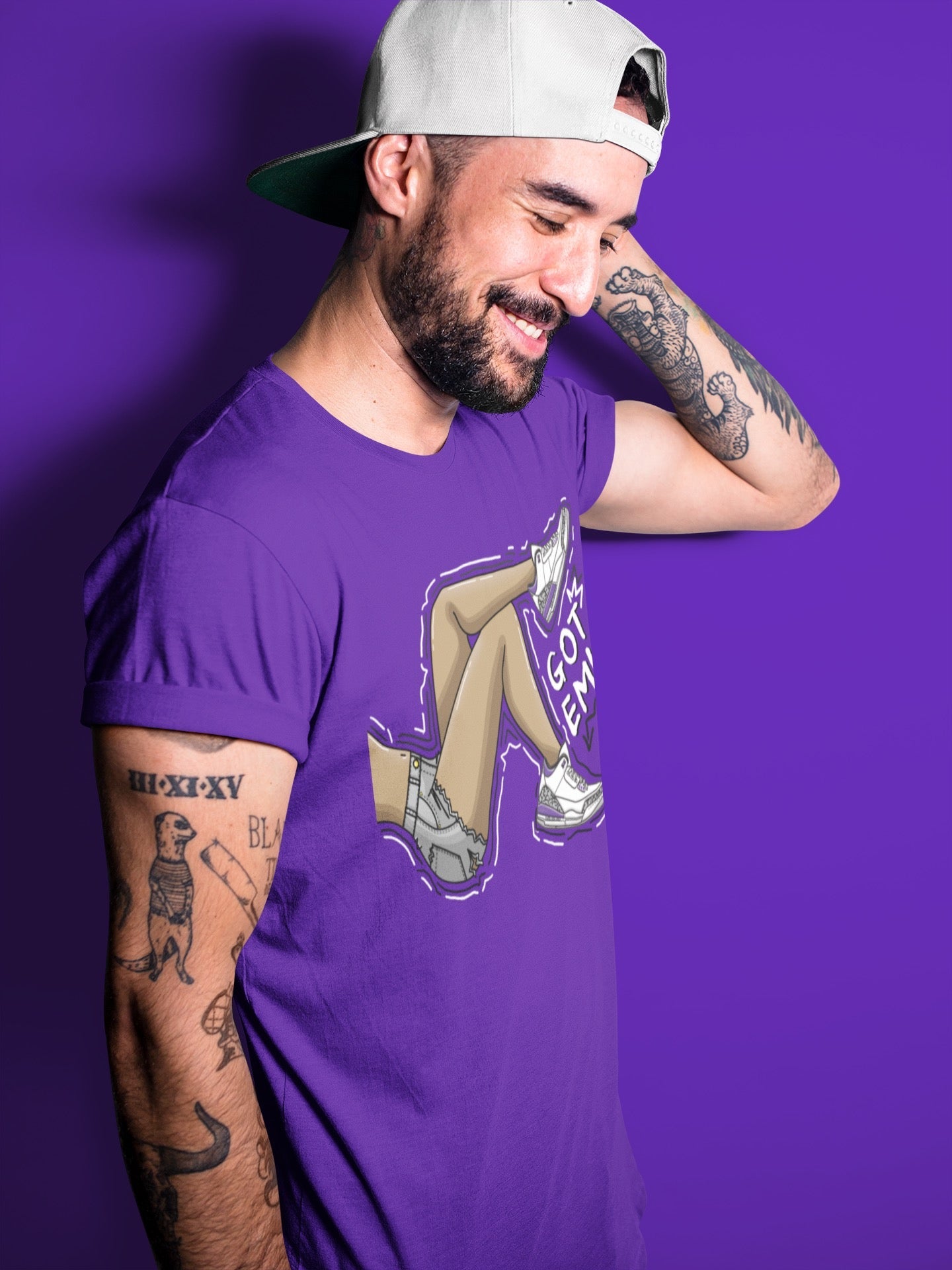 Got Em Legs Unisex Tops - Air Jordan 3 Dark Iris