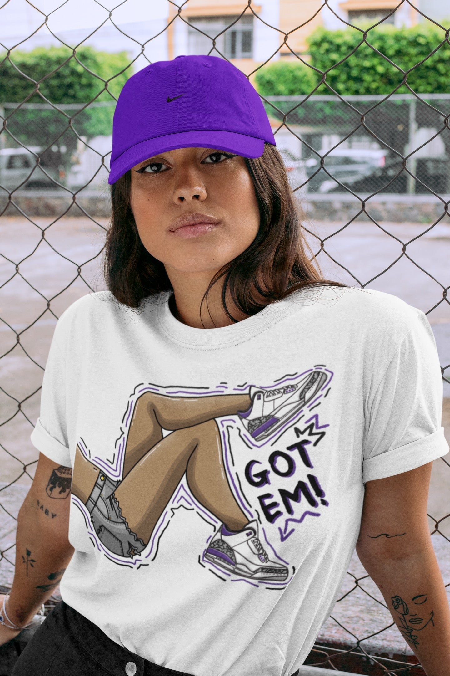 Got Em Legs Unisex Tops - Air Jordan 3 Dark Iris