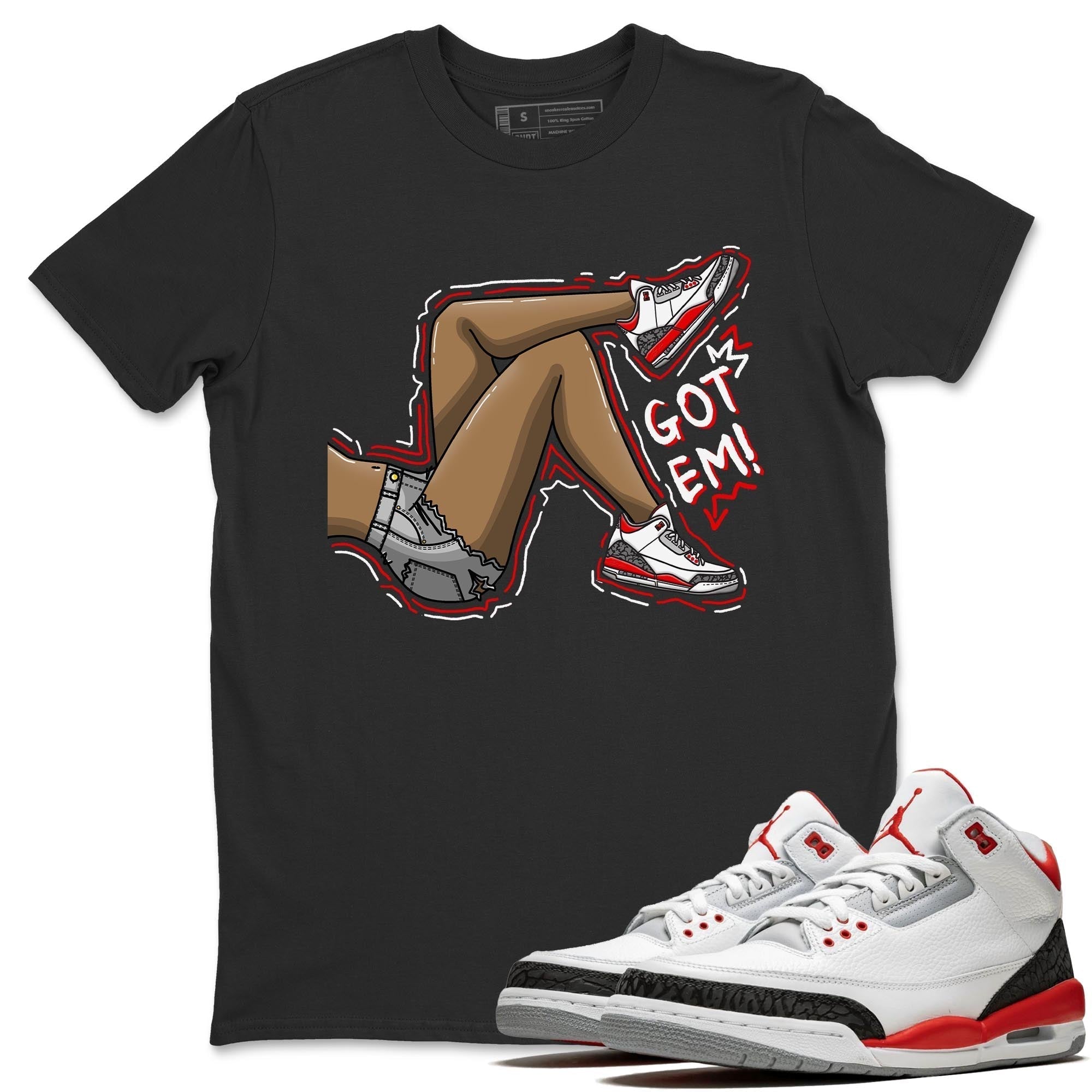 Got Em Legs Unisex Tops - Air Jordan 3 Fire Red