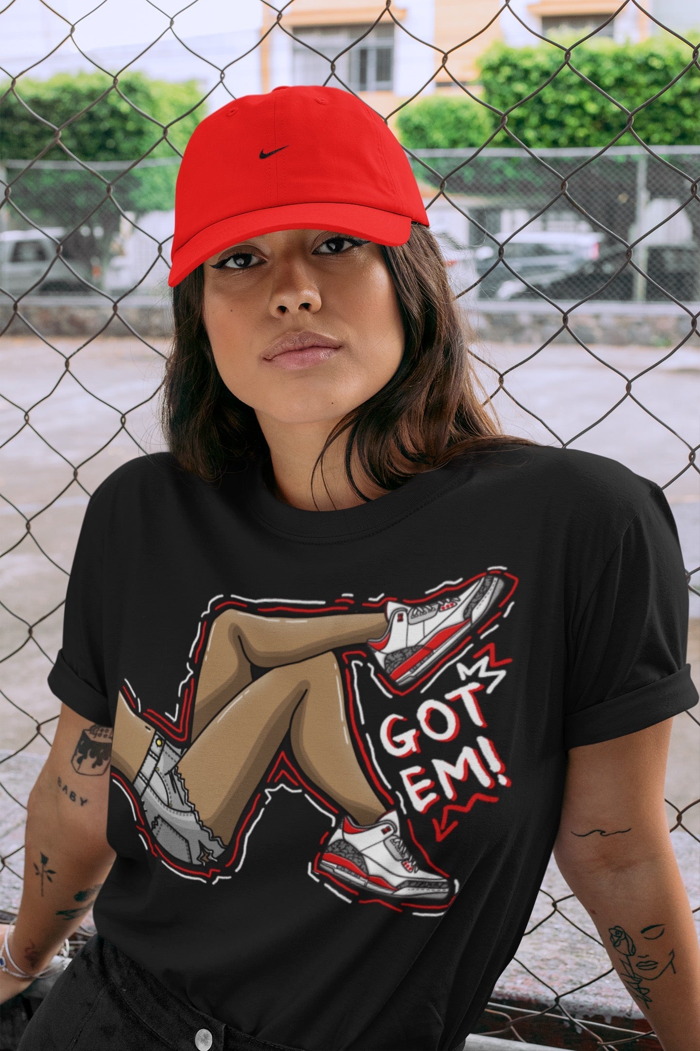 Got Em Legs Unisex Tops - Air Jordan 3 Fire Red