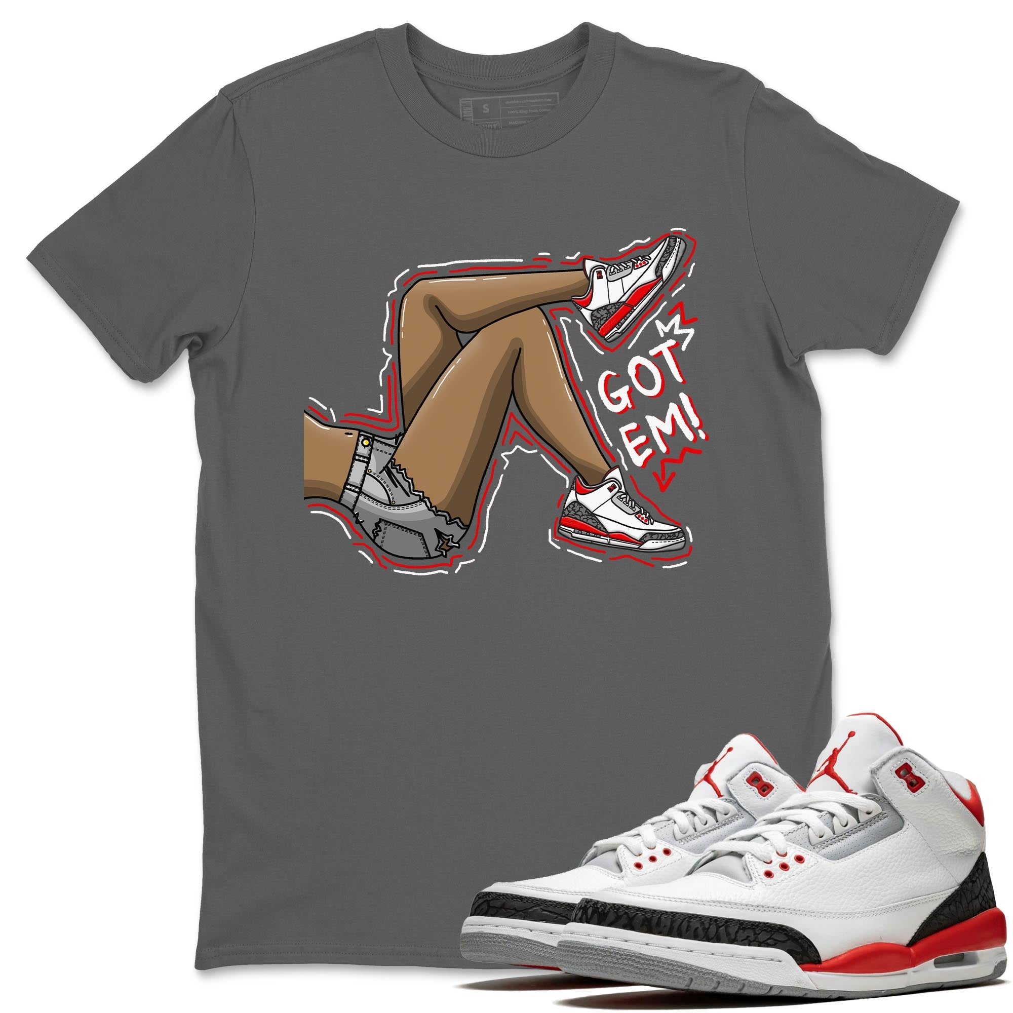Got Em Legs Unisex Tops - Air Jordan 3 Fire Red