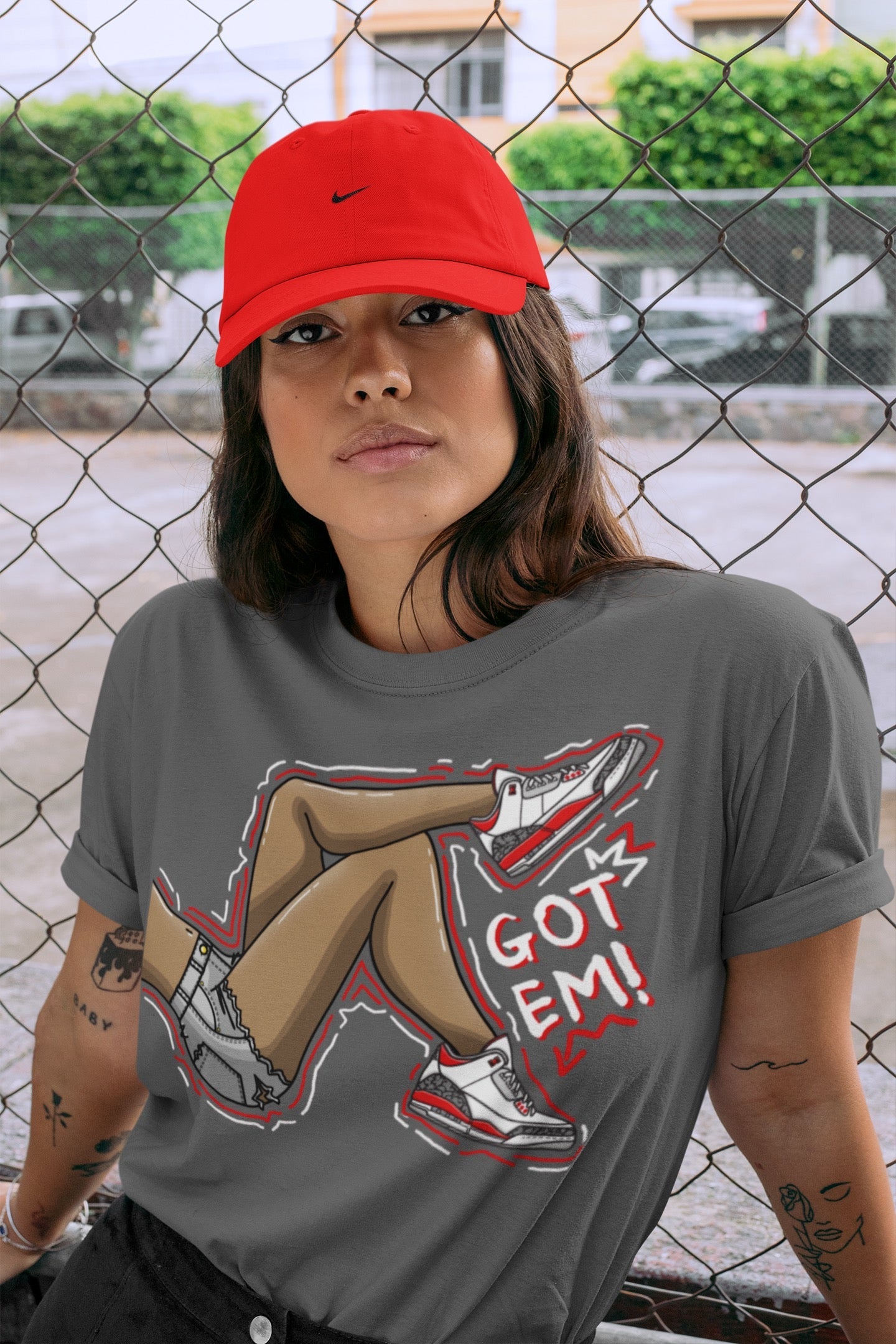 Got Em Legs Unisex Tops - Air Jordan 3 Fire Red