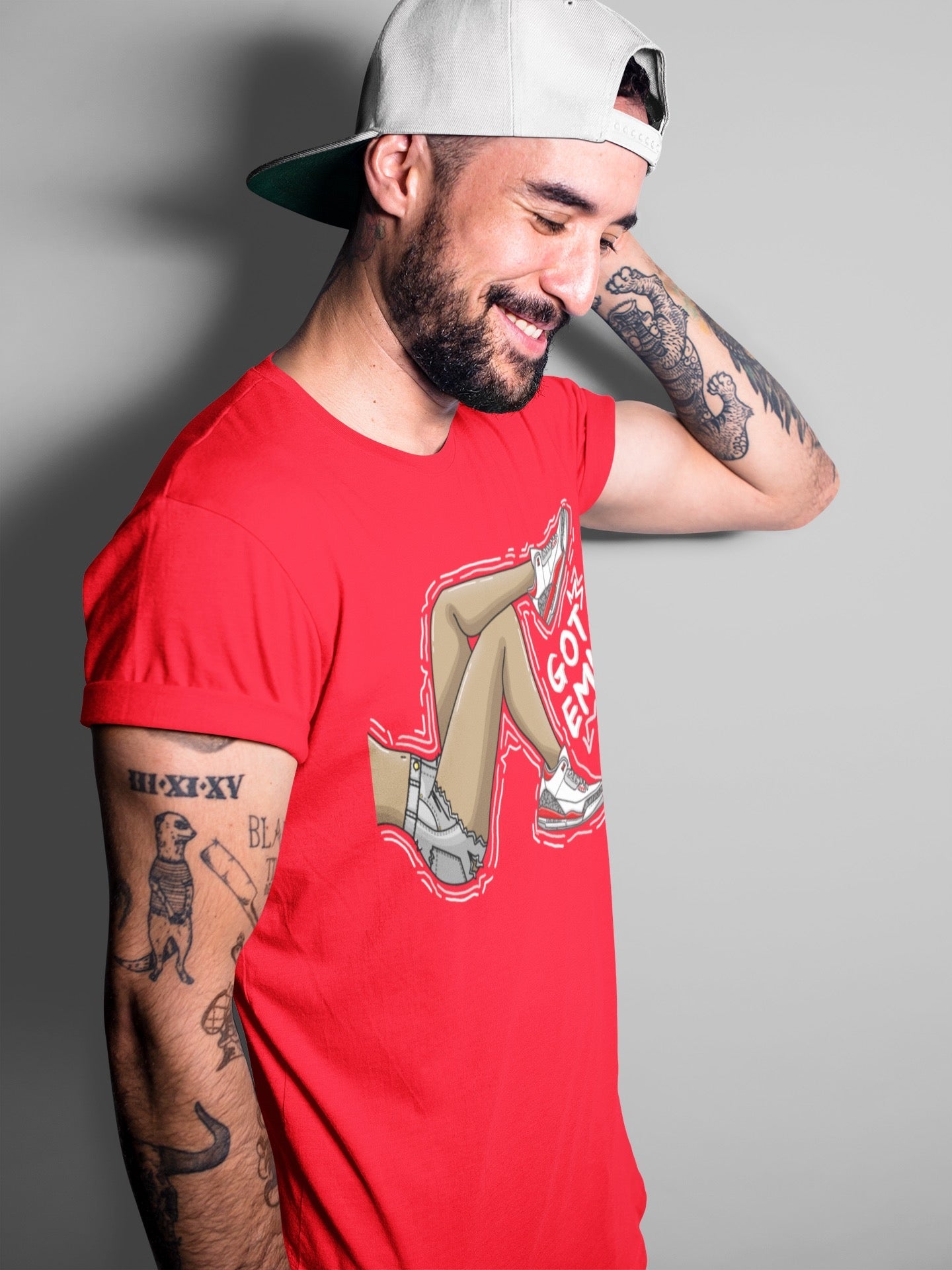 Got Em Legs Unisex Tops - Air Jordan 3 Fire Red