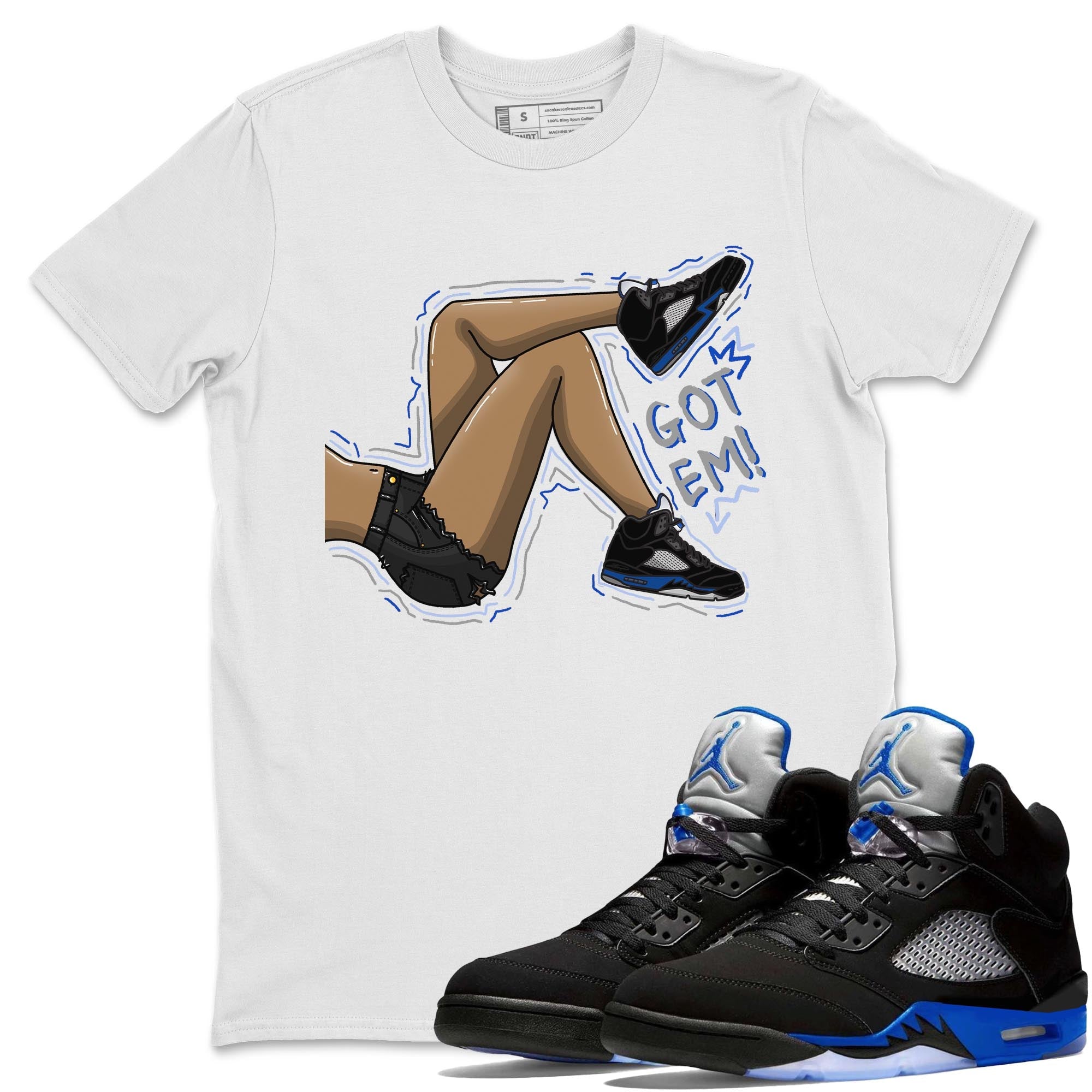 Got Em Legs Unisex Tops - Air Jordan 5 Racer Blue