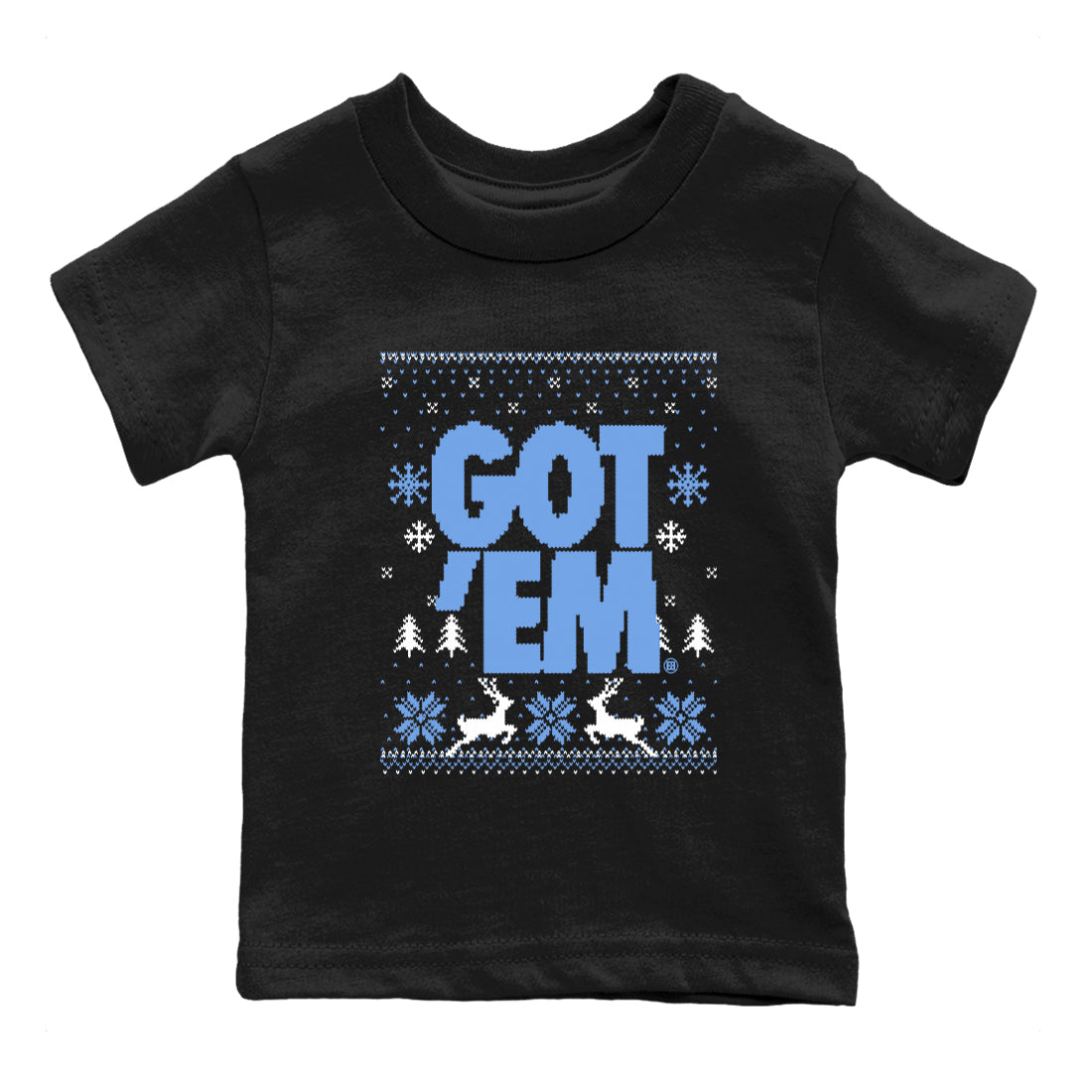 Got Em Ugly Sweater snkmatch Tees Kids - Air Jordan 1 UNC Toe