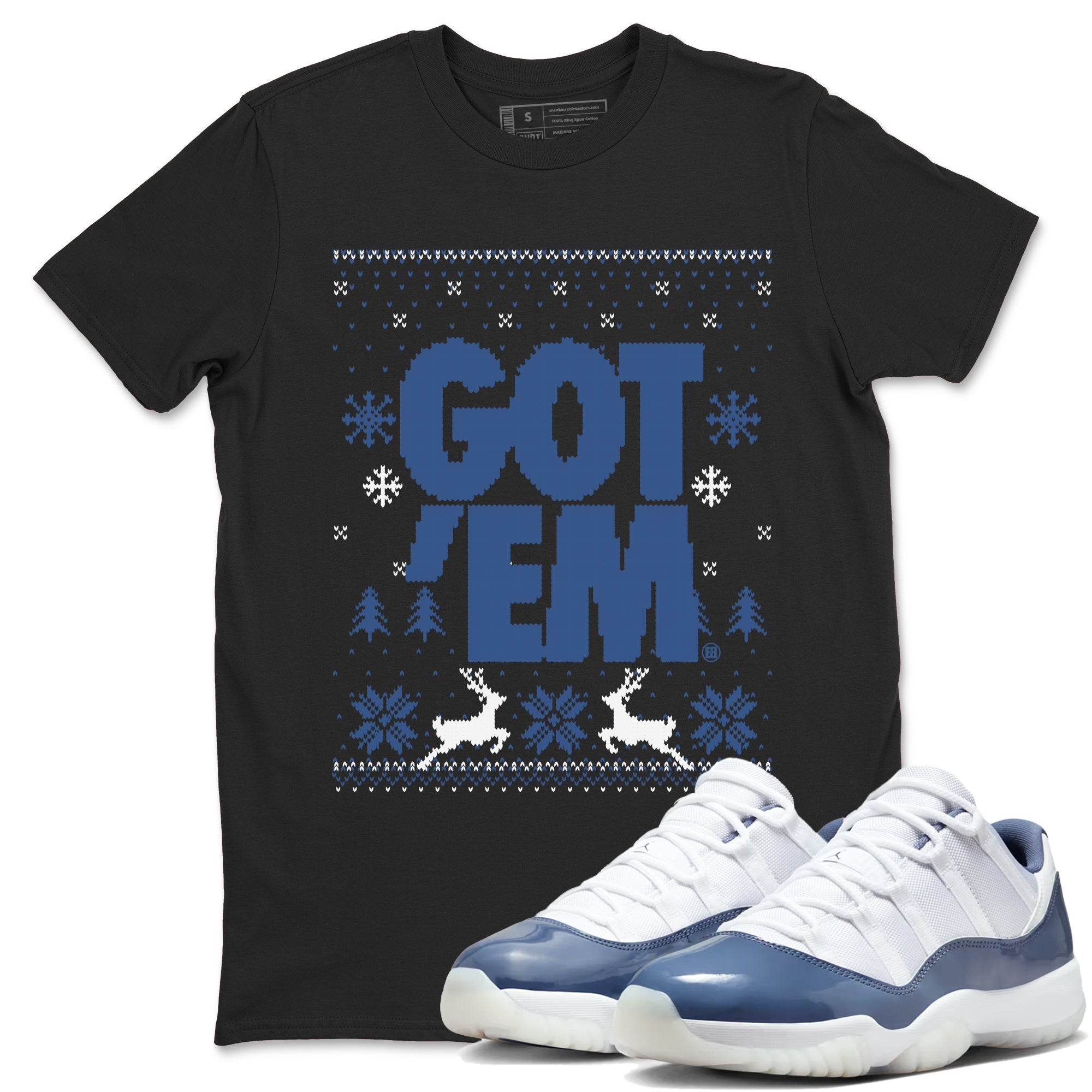 Got Em Ugly Sweater snkmatch Tees - Air Jordan 11 Diffused Blue