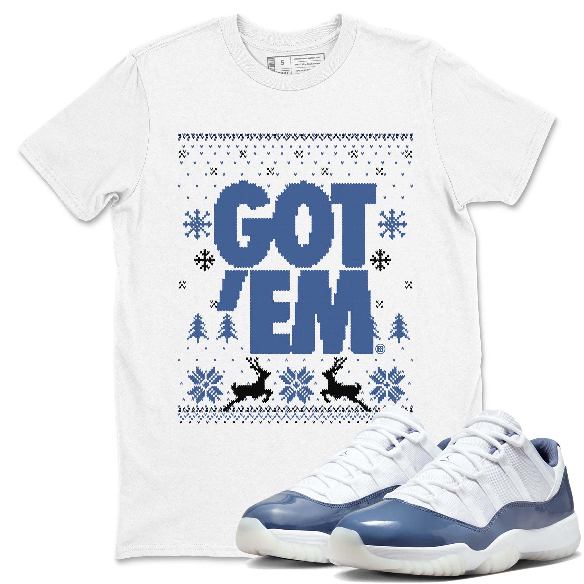 Got Em Ugly Sweater snkmatch Tees - Air Jordan 11 Diffused Blue