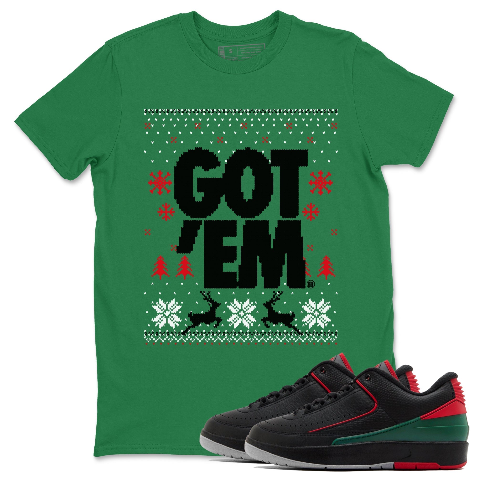Got Em Ugly Sweater snkmatch Tees - Air Jordan 2 Christmas