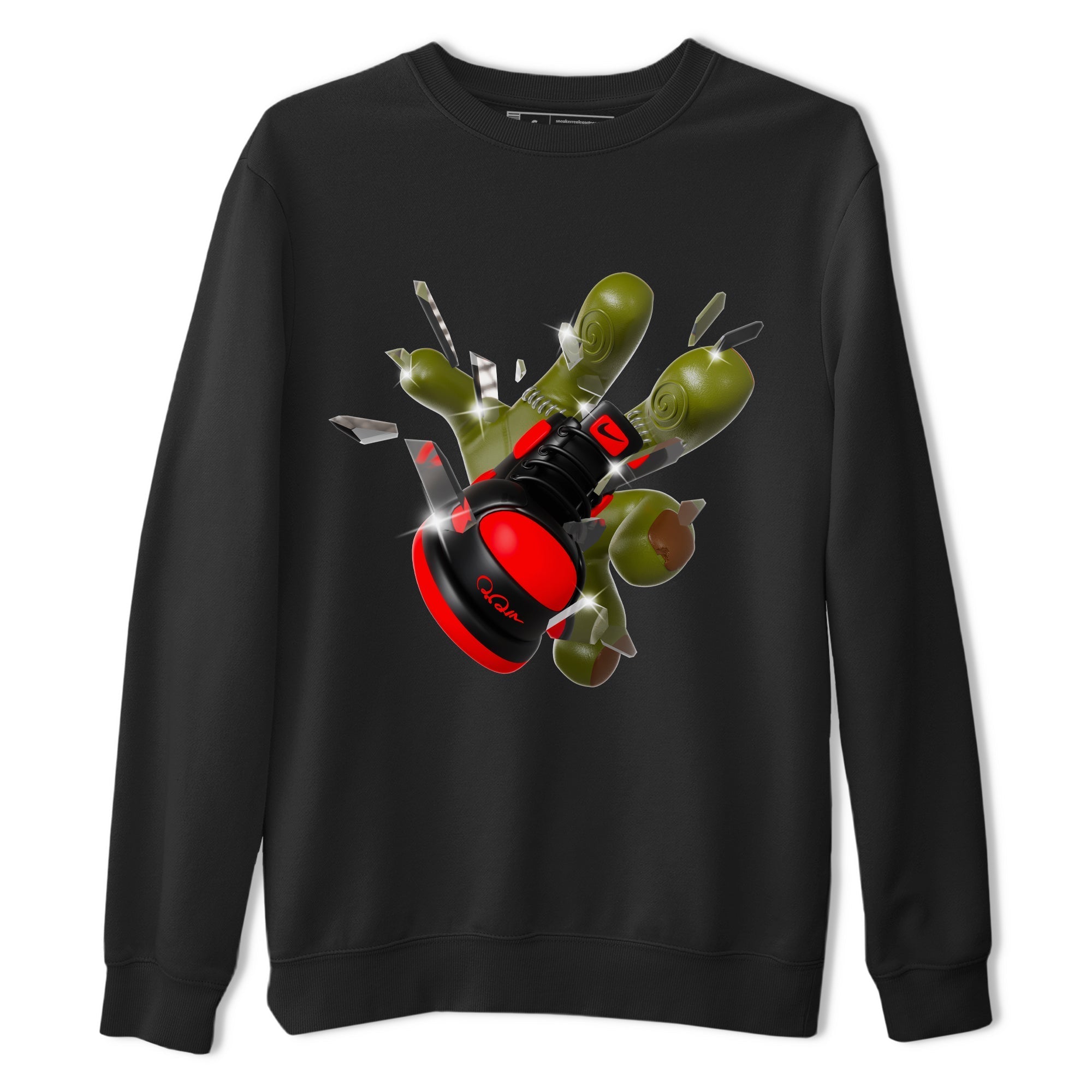 Got Em Zombie Hand snkmatch Tee - Air Jordan 1 Satin Bred