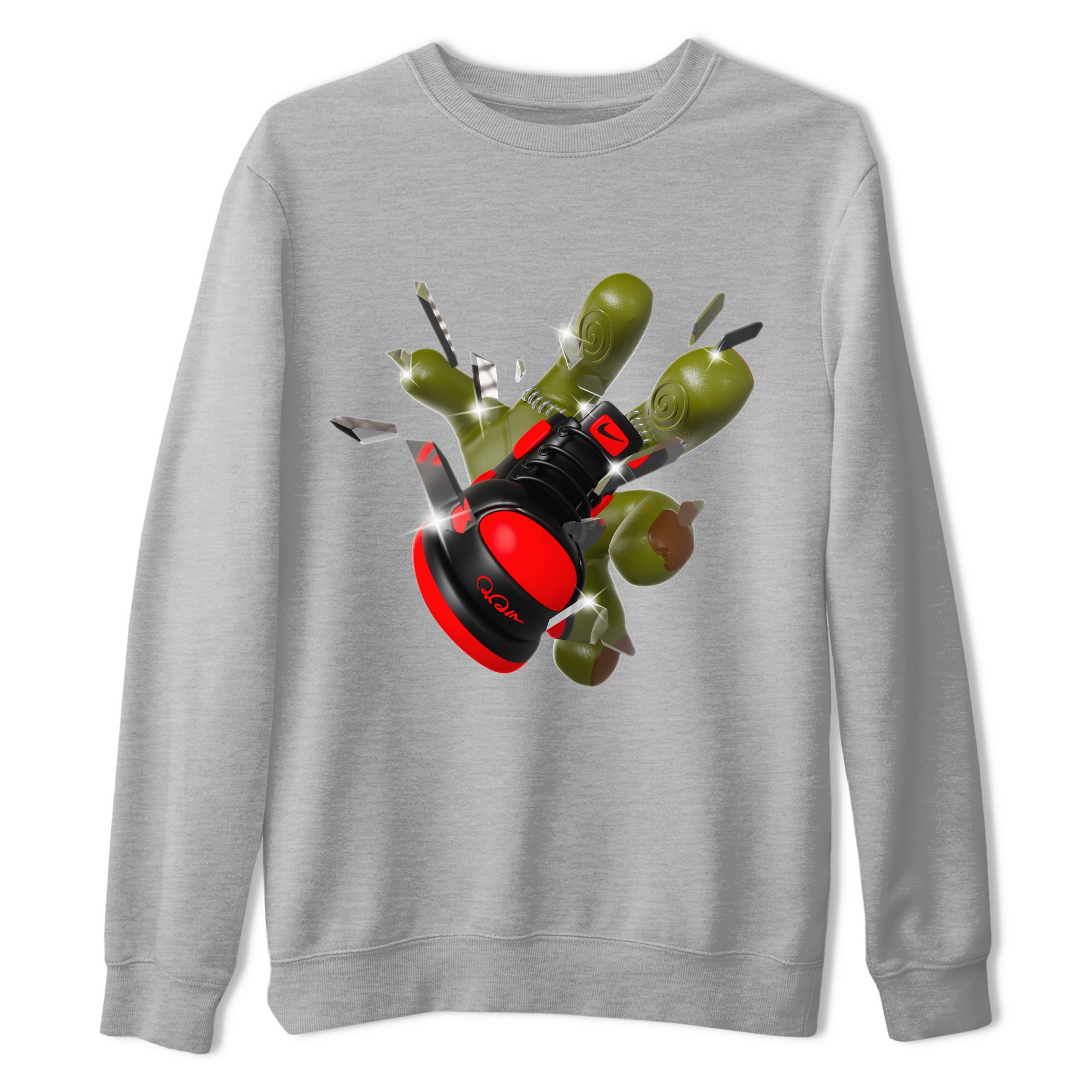 Got Em Zombie Hand snkmatch Tee - Air Jordan 1 Satin Bred